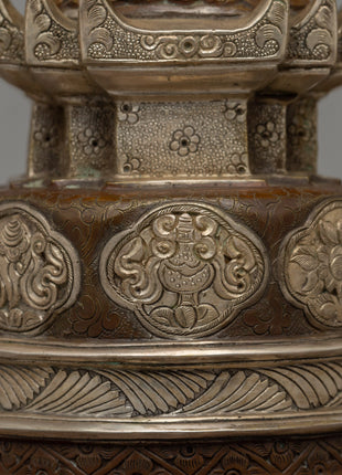 Handmade Traditional Kadampa Stupa | Symbol of Enlightenment and Spiritual Devotion