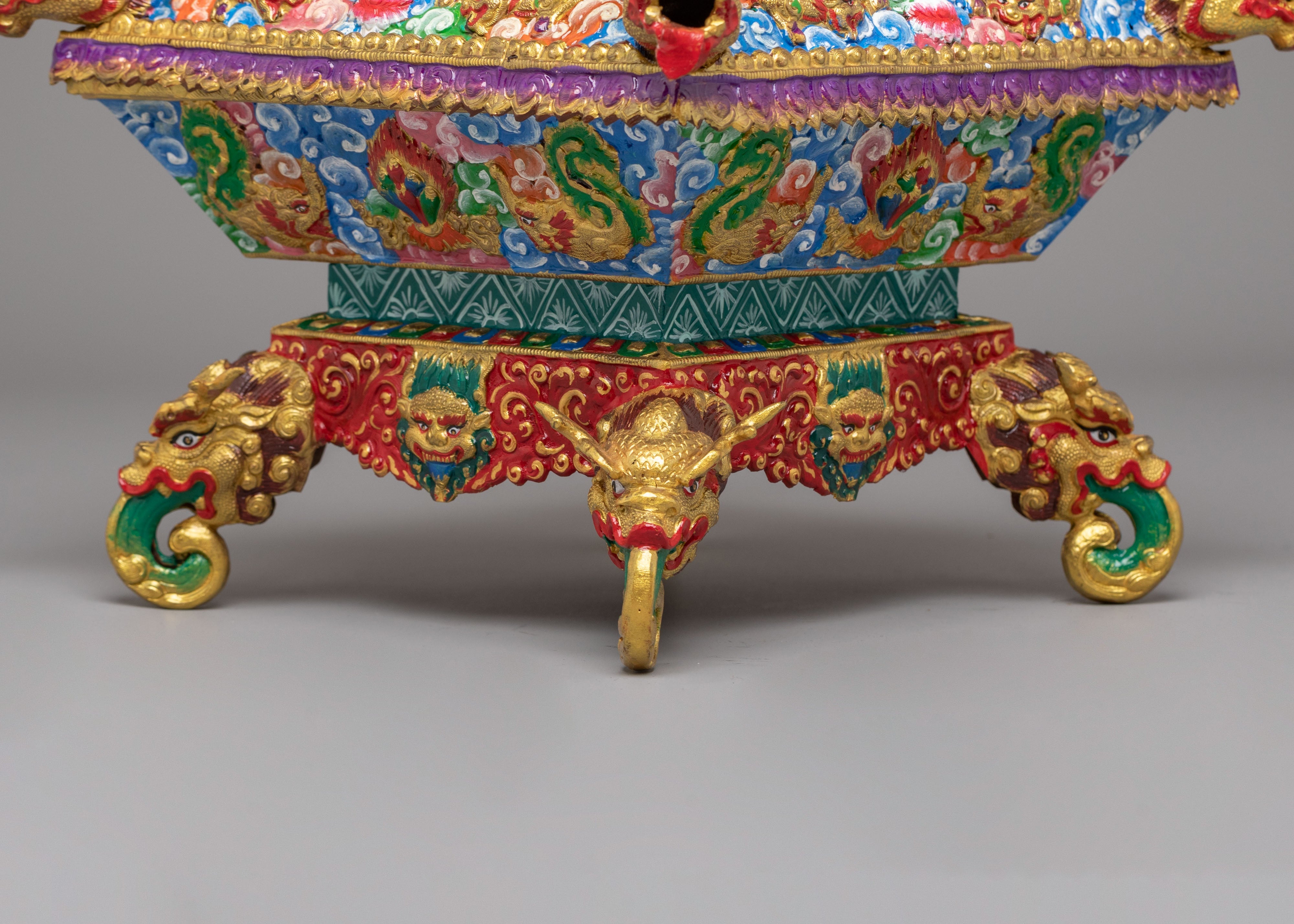 Spiritual Offering Incense Burner | Tibetan Ritual Burner
