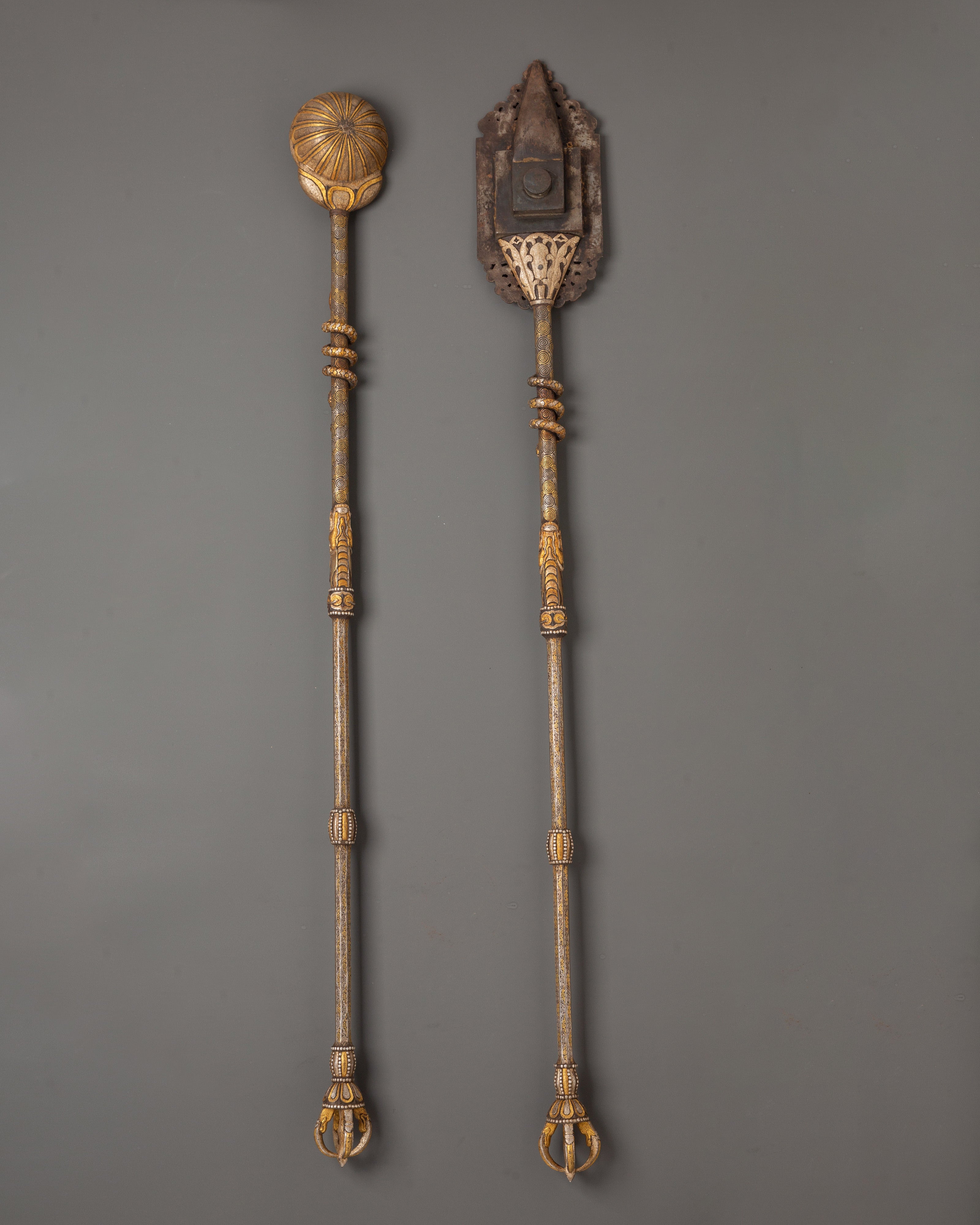 Traditional Tibetan Gangsa and Ganglu Set | Tools for Spiritual Ceremonies