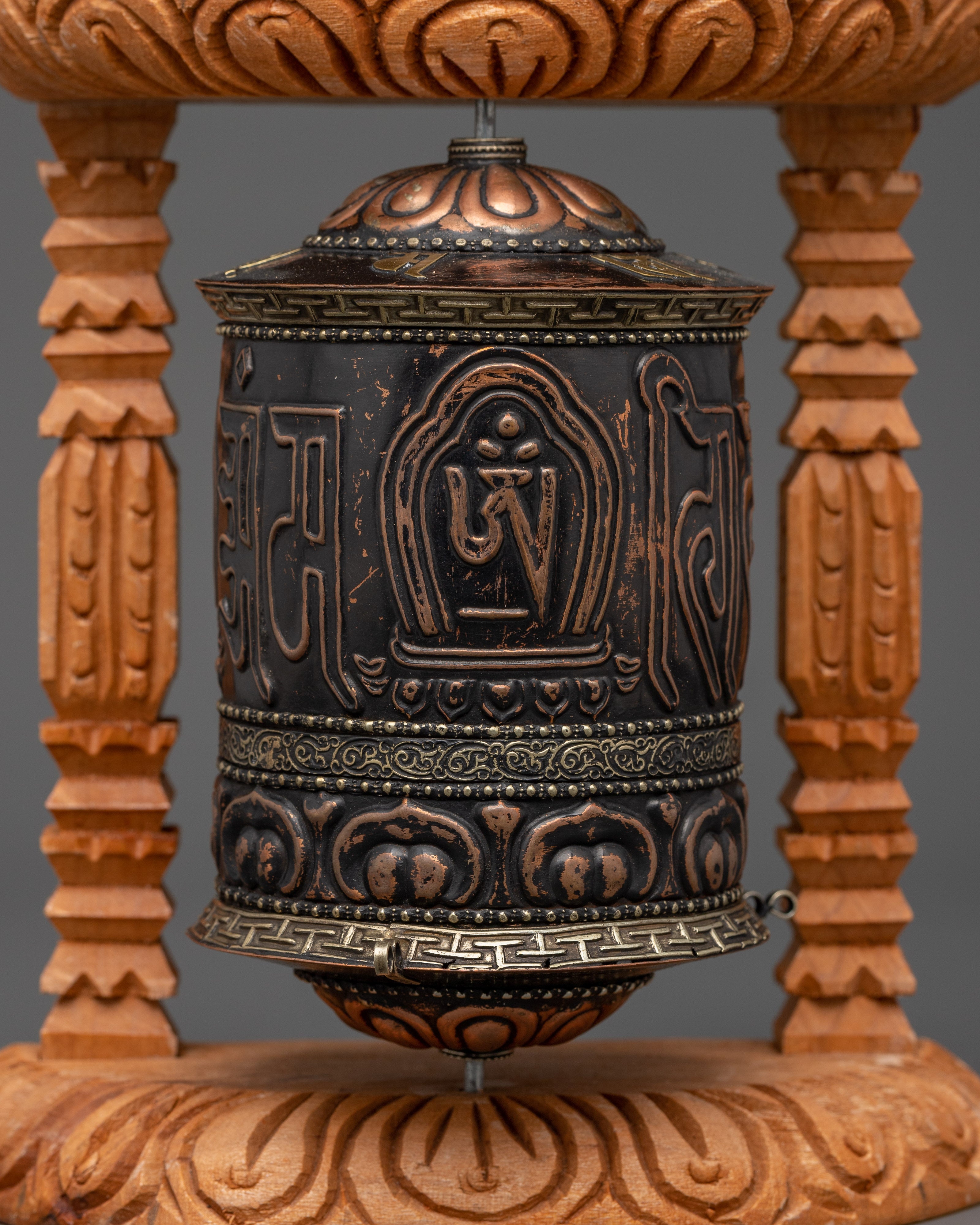 Buddhist Blessing Prayer Wheel | Decorative Spiritual Spinner for Ritual Use