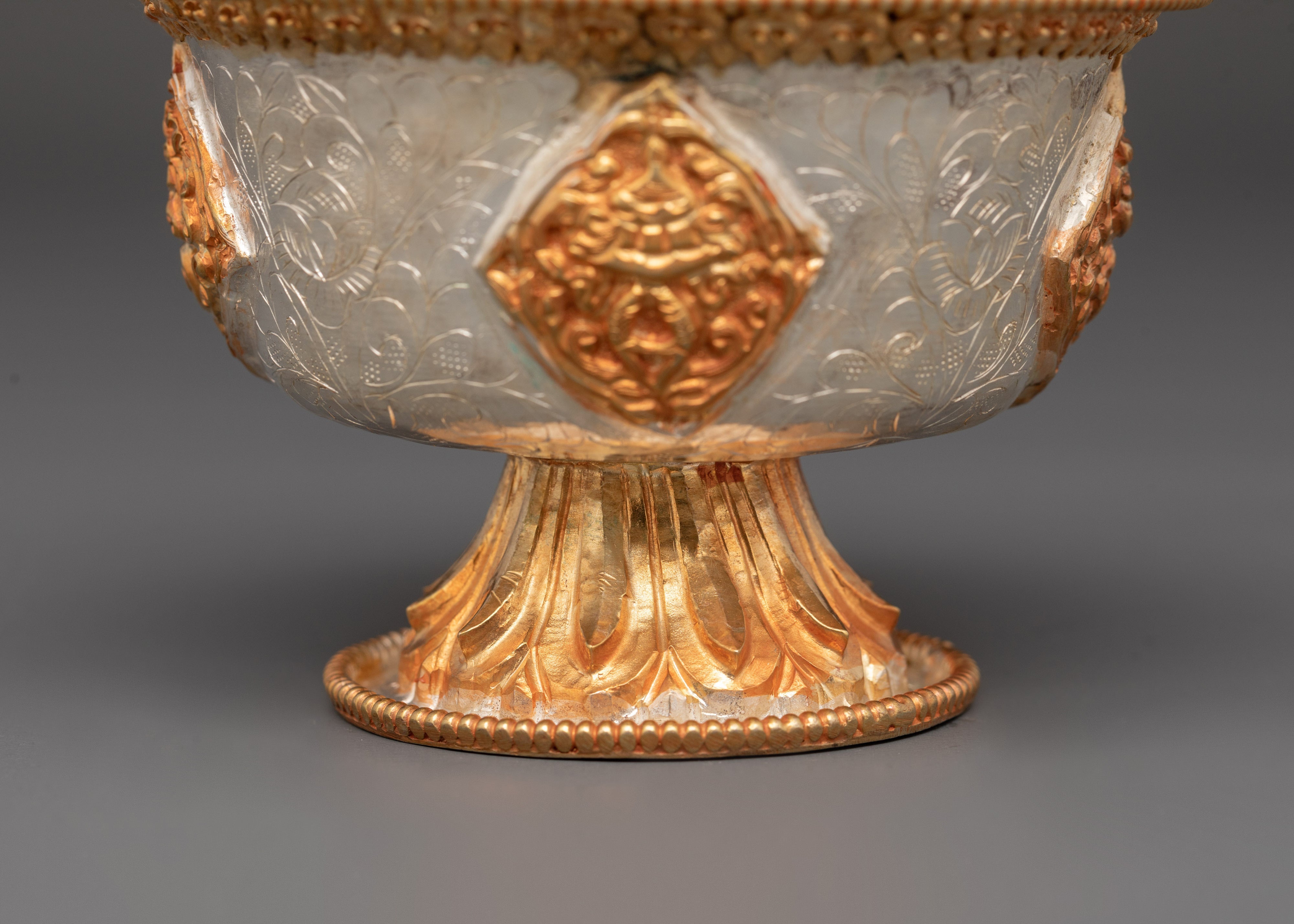 Prayer Offering Bowls Set | Copper, Silver & Gold Plated Ritual Bowls