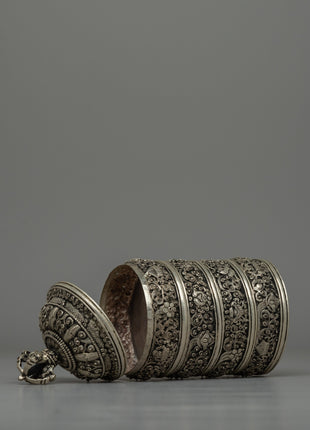 Silver-Plated Rice Carry Pot  | Symbol of Prosperity & Abundance