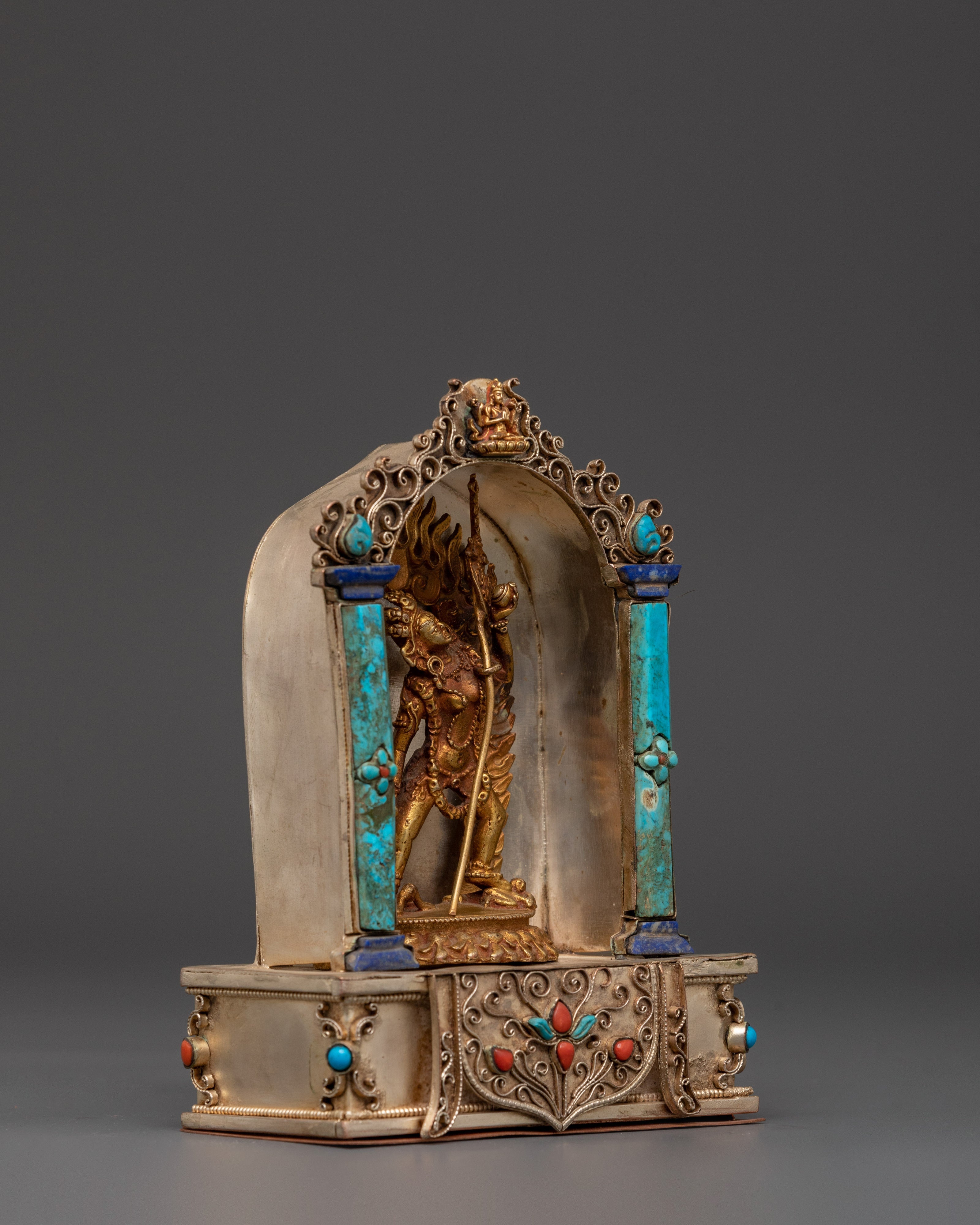 Ghau box with Vajrayogini | Tibetan Buddhist Shrine
