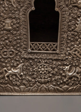 Buddhist Tibetan Treasure Box | Handcrafted Tibetan Silver Box