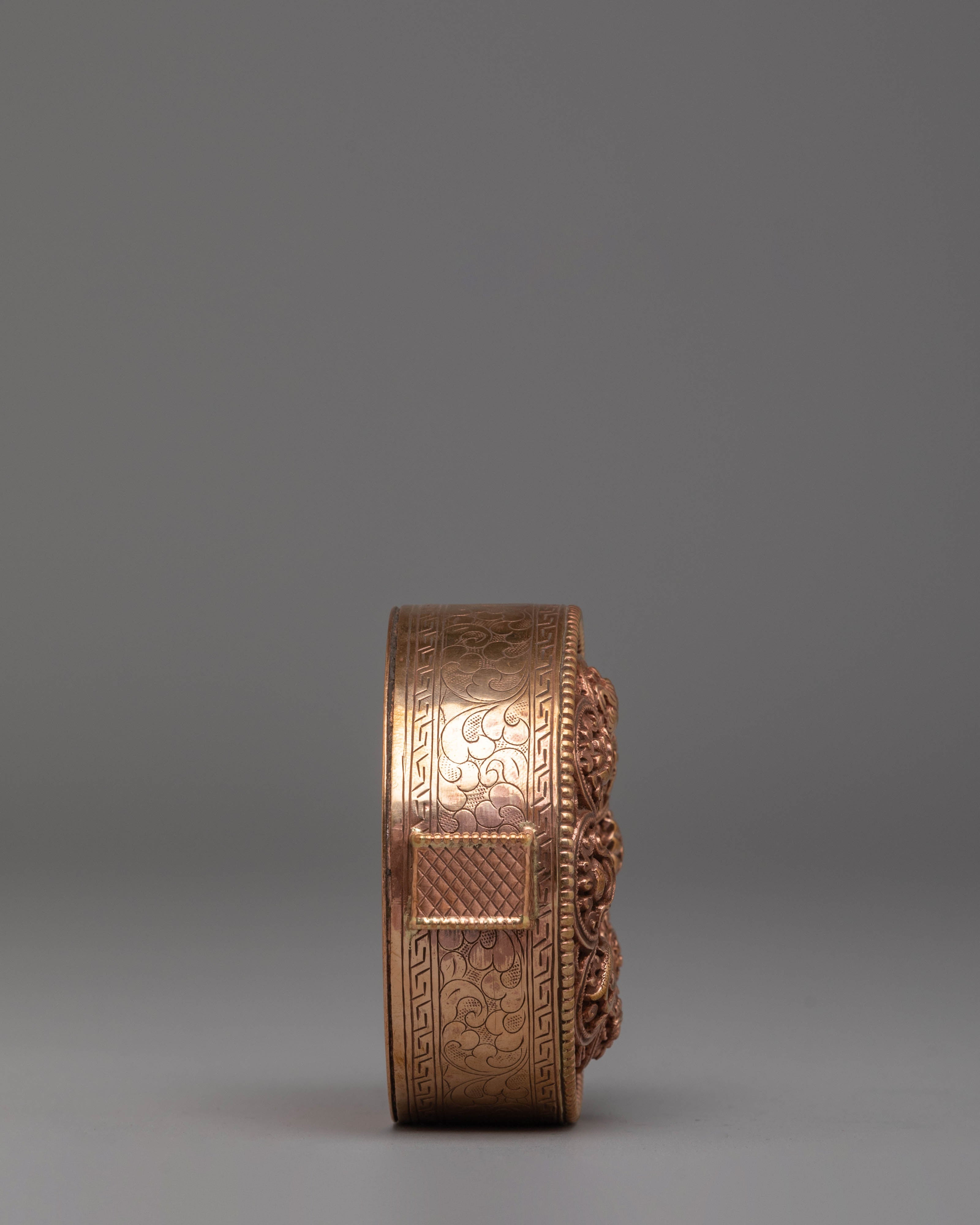 Handmade Copper Ghau Box | Spiritual Decor for Meditation