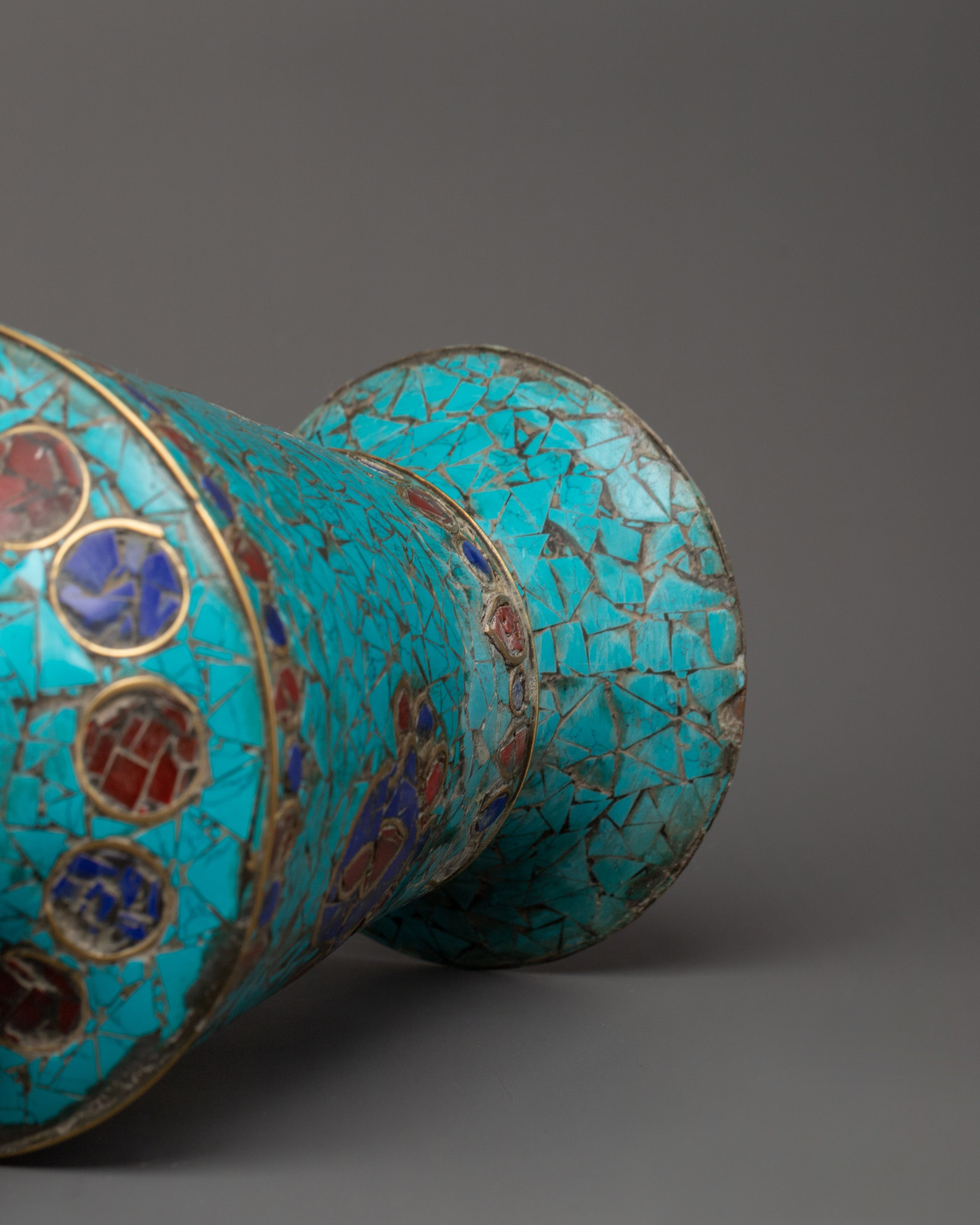 Turquoise Flower Vase | A Blend of Art