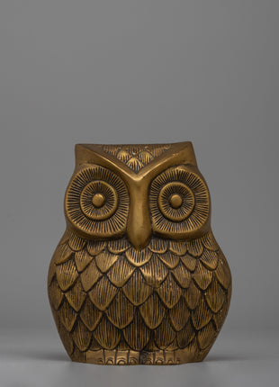 Handcrafted Brass Body Owl Figurine 