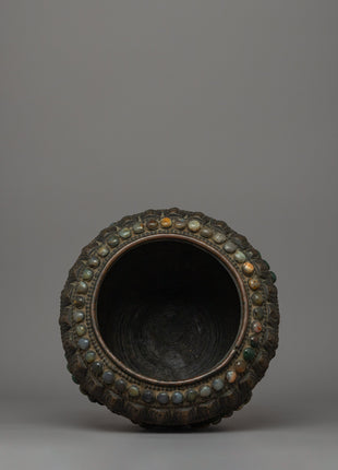 Artificial Stones Rice Pot | A Tibetan Buddhist Offering Vessel