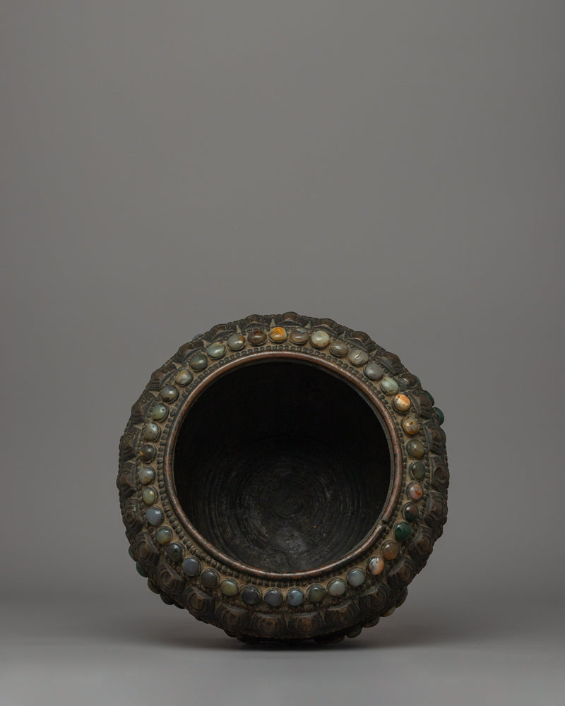 Artificial Stones Rice Pot | A Tibetan Buddhist Offering Vessel