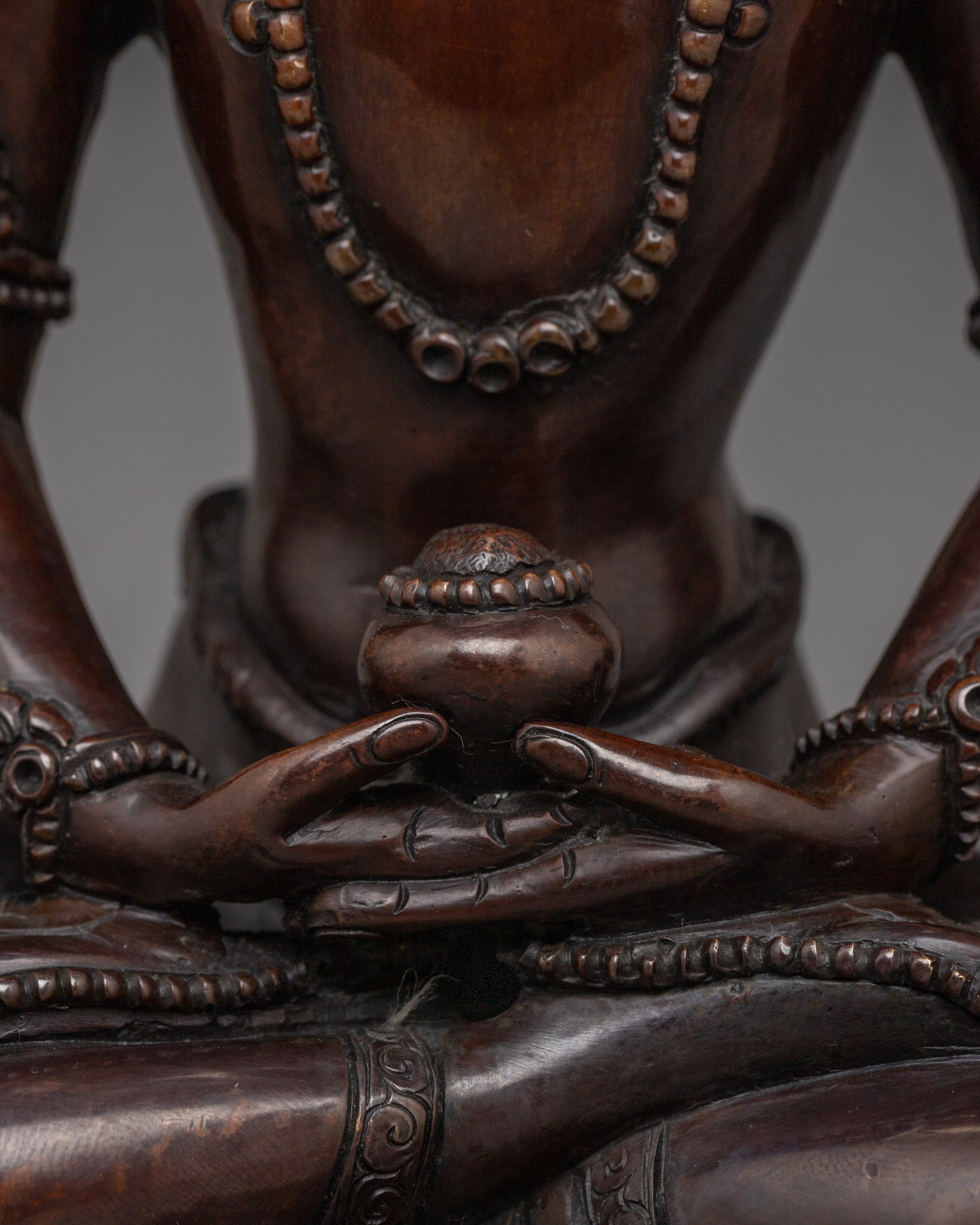 Crown Amitabha Buddha Sculpture | Buddha of Infinite light