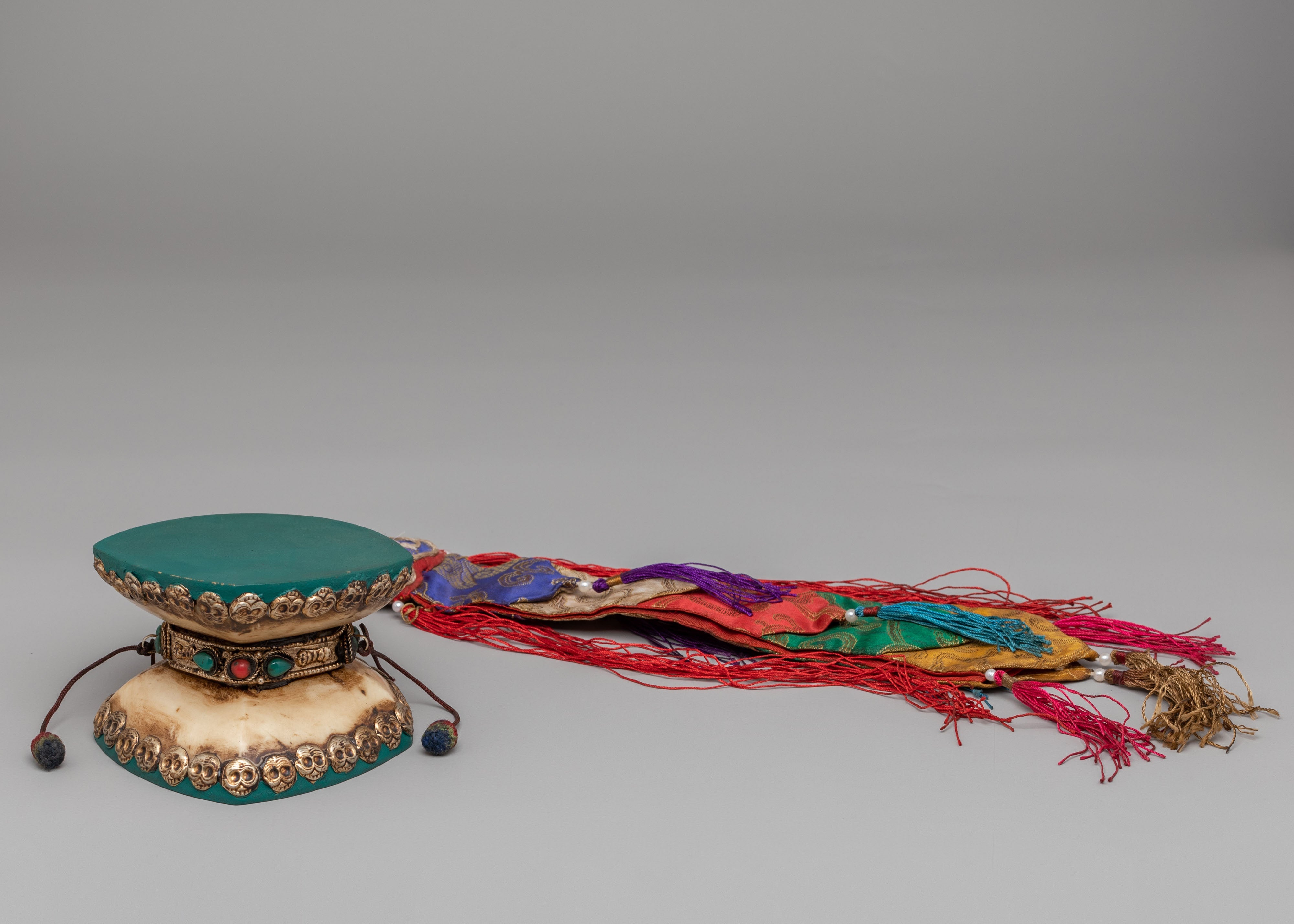 Buddhist Damaru For Ritual | Tibetan Double-Sided Damaru