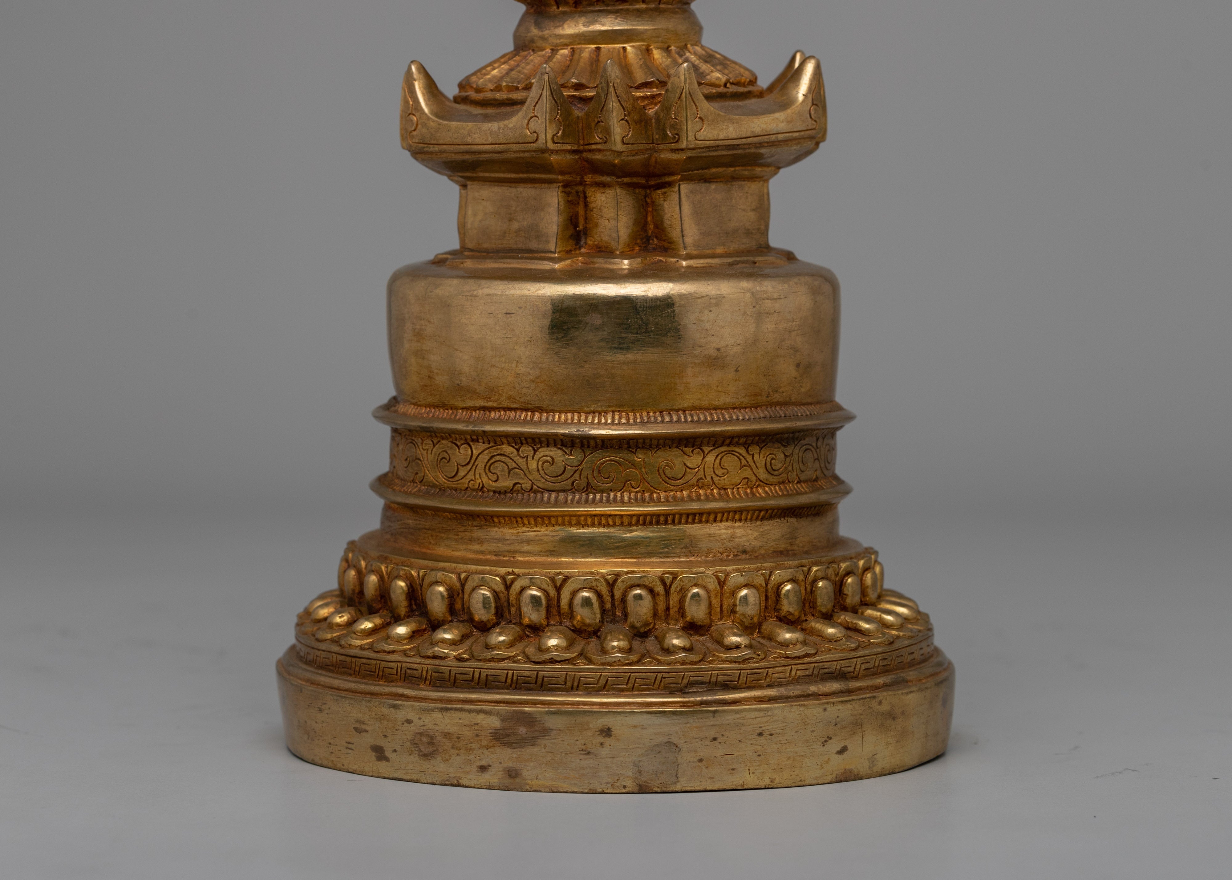 Traditional Kadampa Buddhist Stupa | Tibetan Buddhist Symbol for Spiritual Growth
