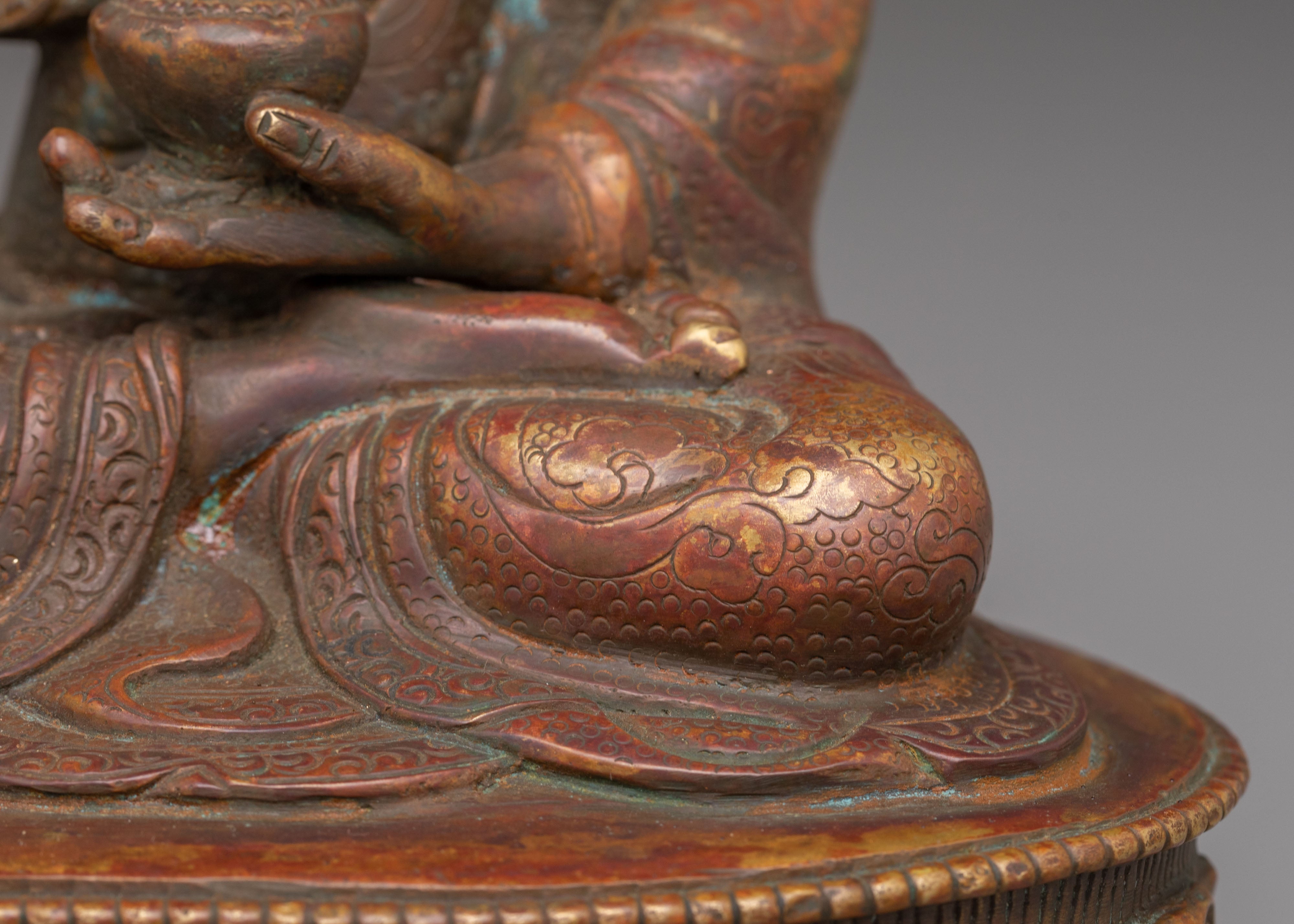 Sacred Shakyamuni Buddha Dharma Statue | Tibetan Copper Art for Meditation
