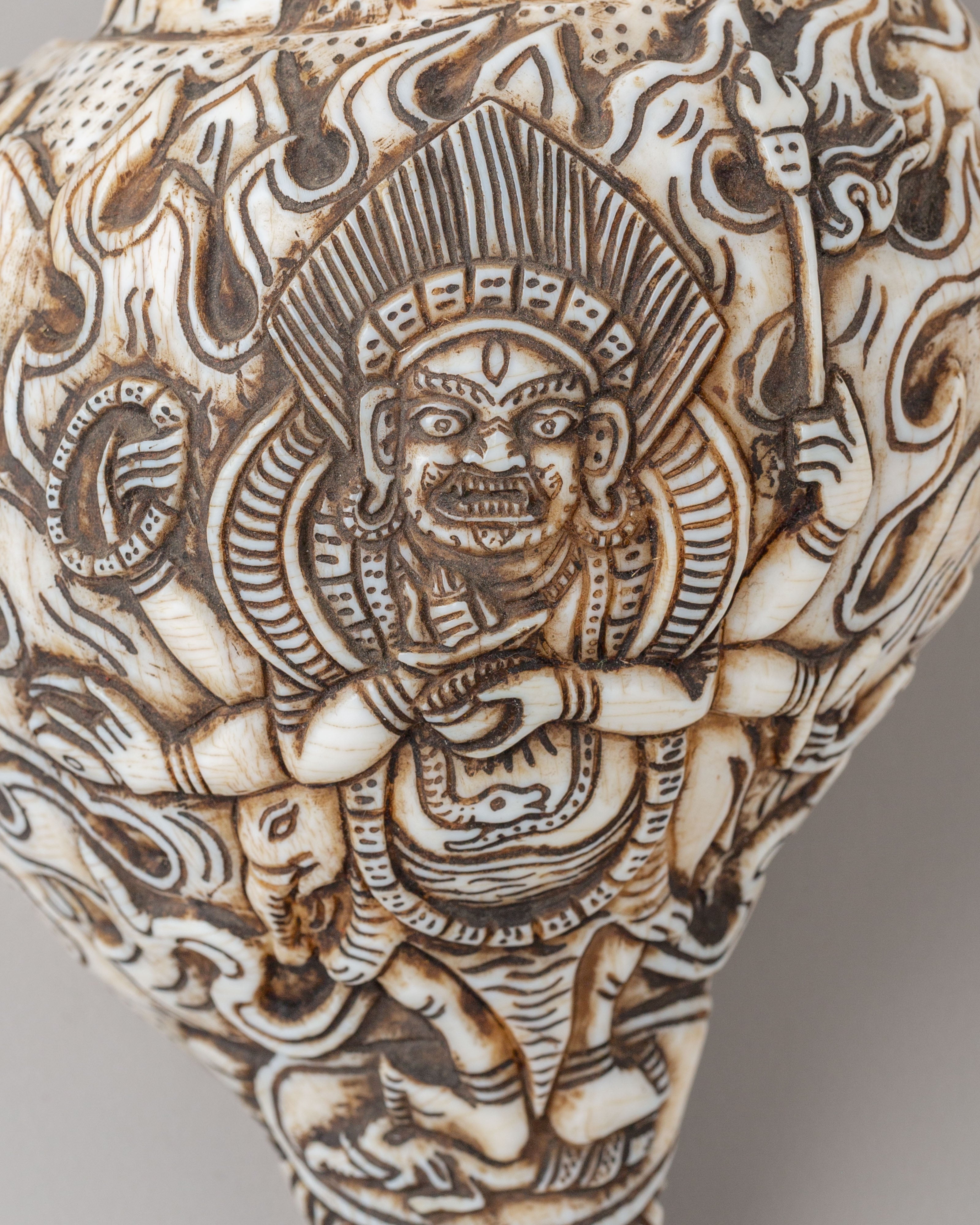 Mahakala Ritual Conch | Sacred Buddhist Ritual Shell