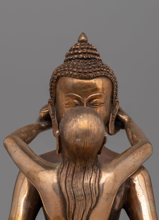 Tibetan Samantabhadra Yab-Yum Statue | Buddhist meditation decor