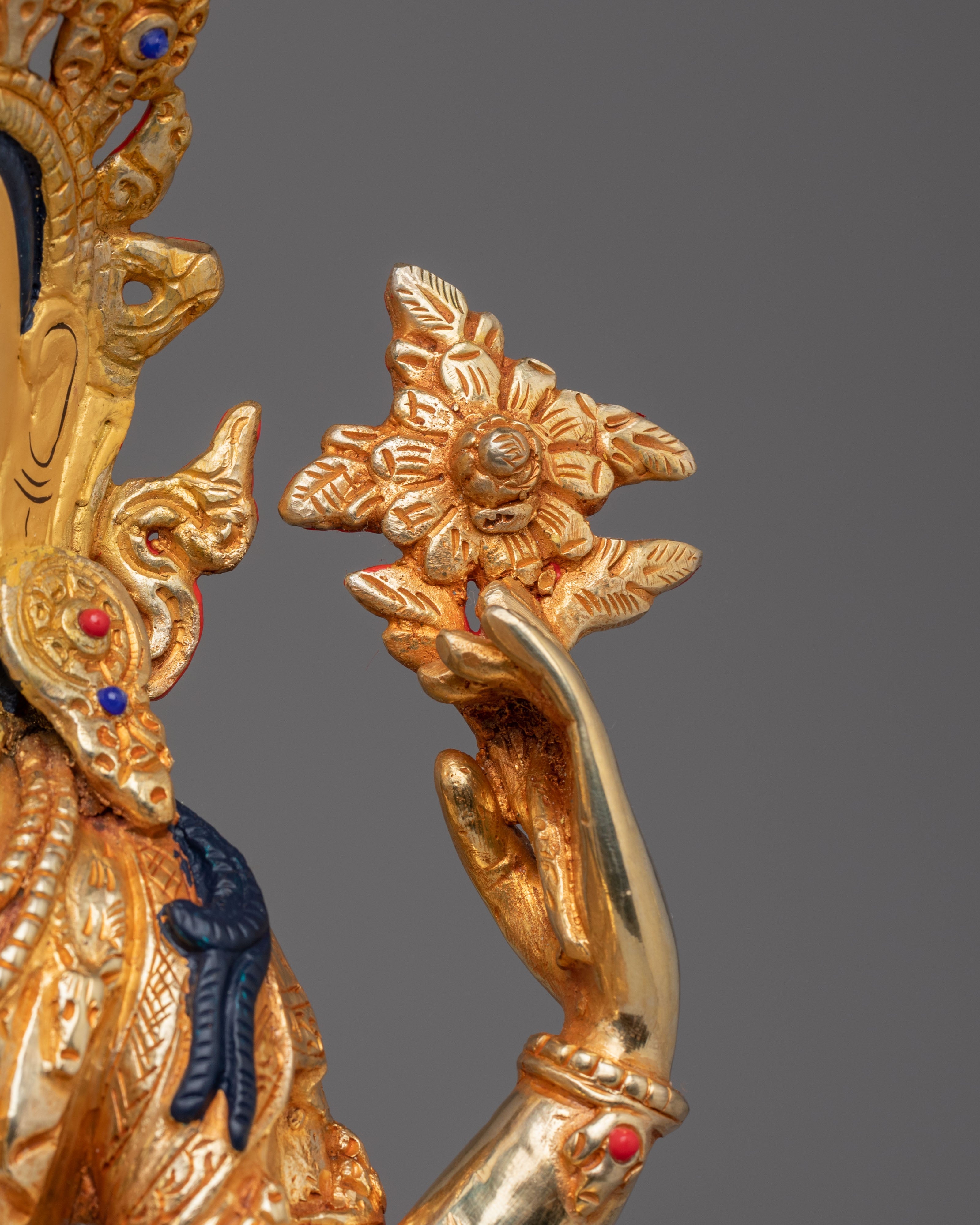 Vajrayana Chenrezig Deity Statue | Tibetan Buddhist Avalokiteshvara Sculpture