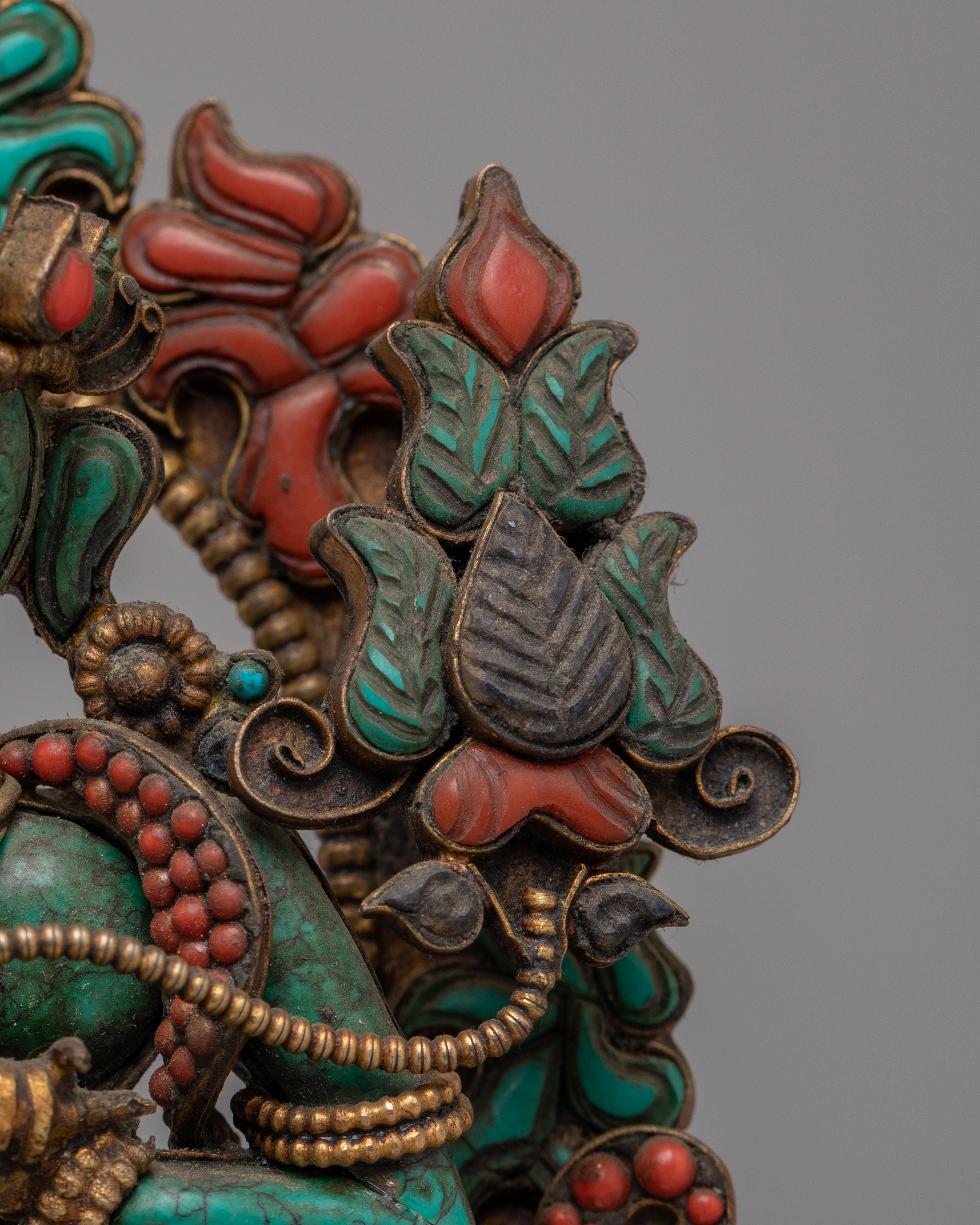 Green Tara Spiritual Statue | Handcrafted Tibetan Goddess of Compassion