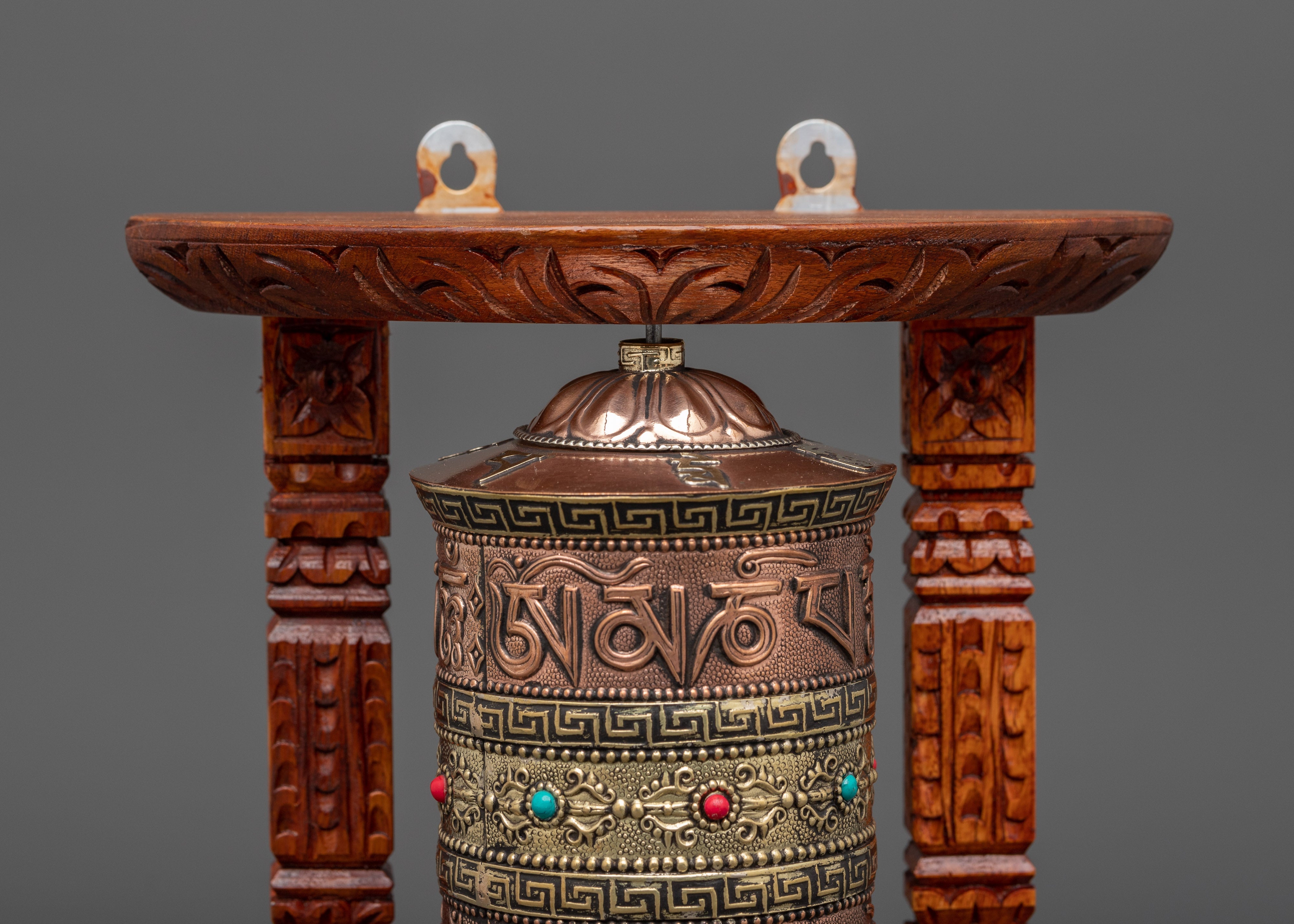 Handcrafted Ritual Prayer Wheel Decor | Meditation Decor for Sacred Spaces