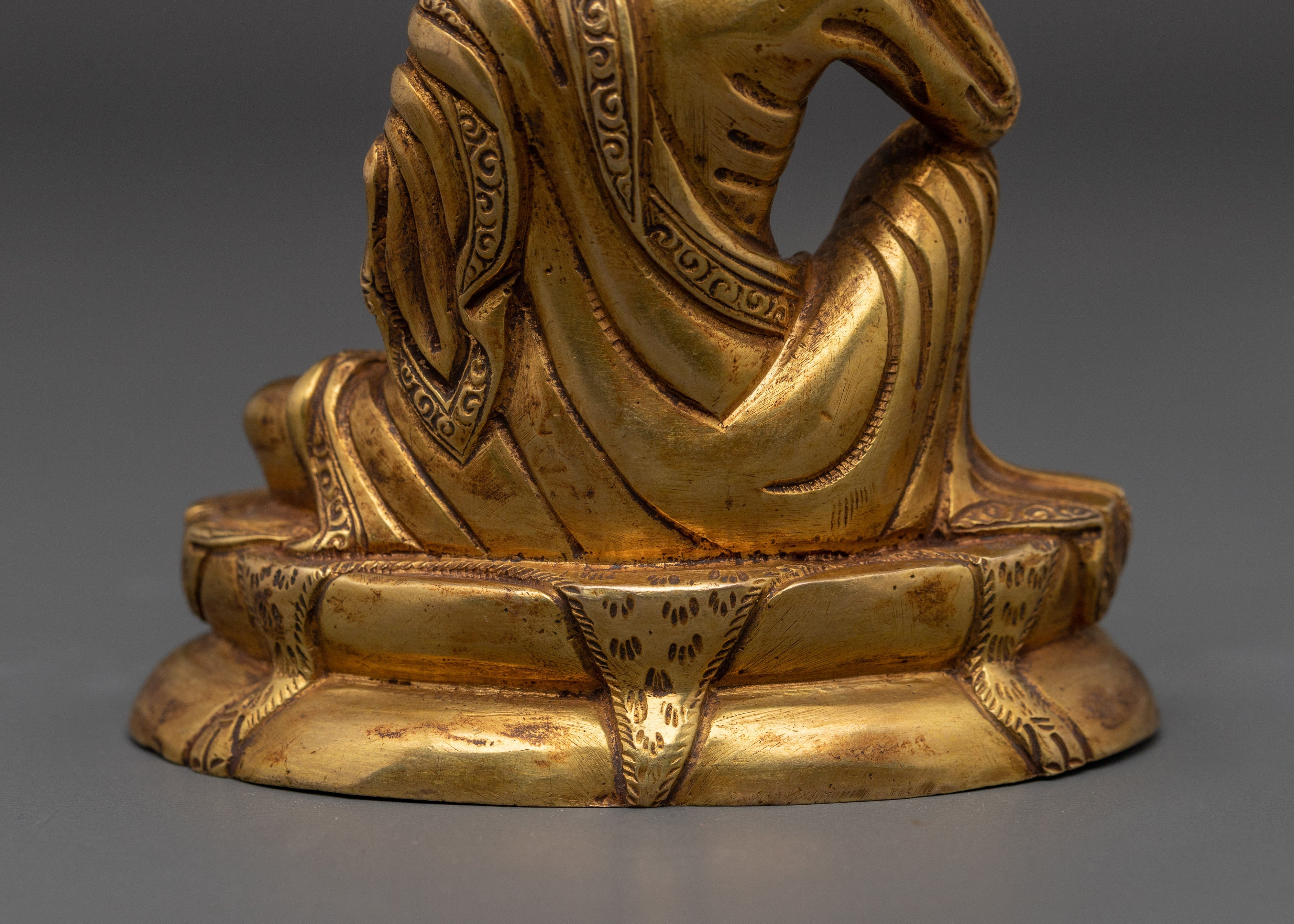 Milarepa Gold Plated Statue | Tibetan Buddhist Master