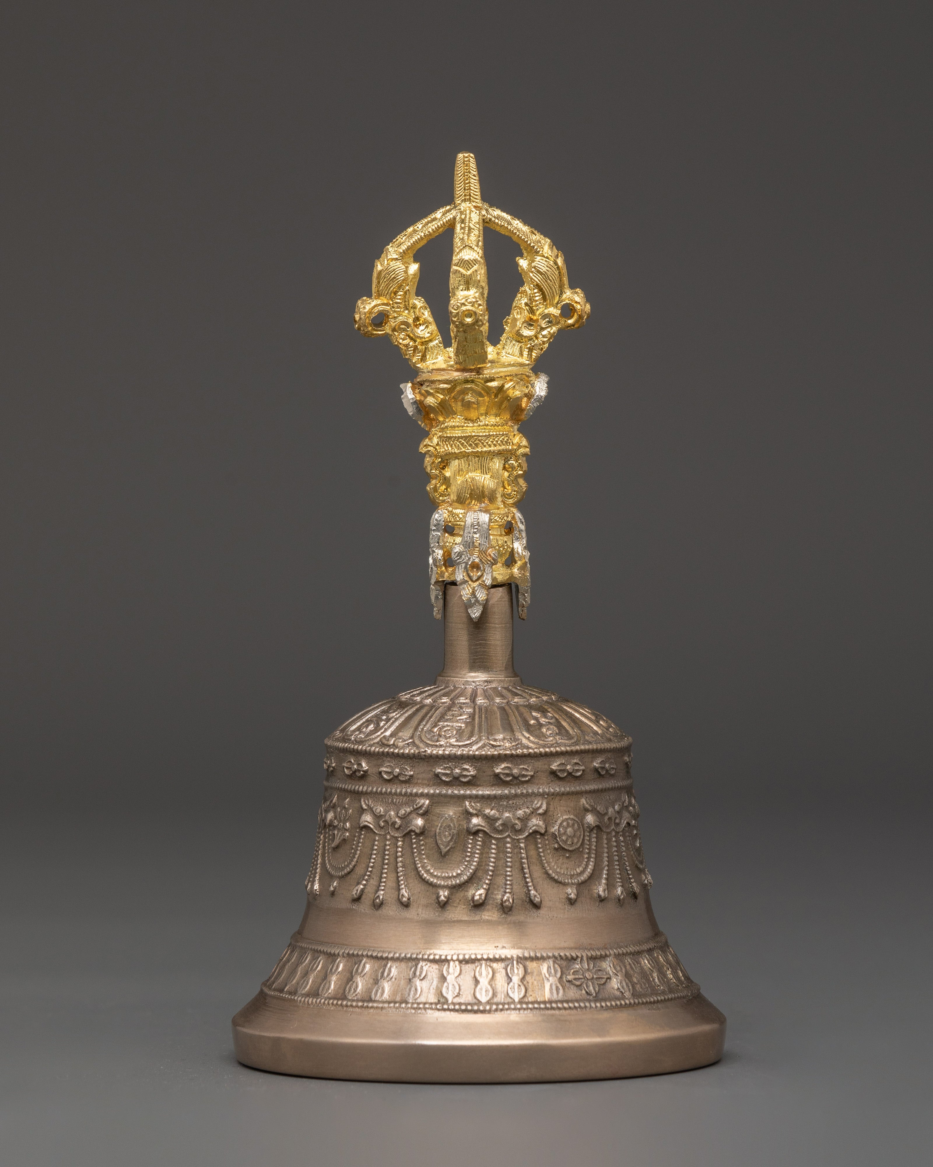 Traditional Tibetan Bell and Vajra Set | Handcrafted Ritual Tools