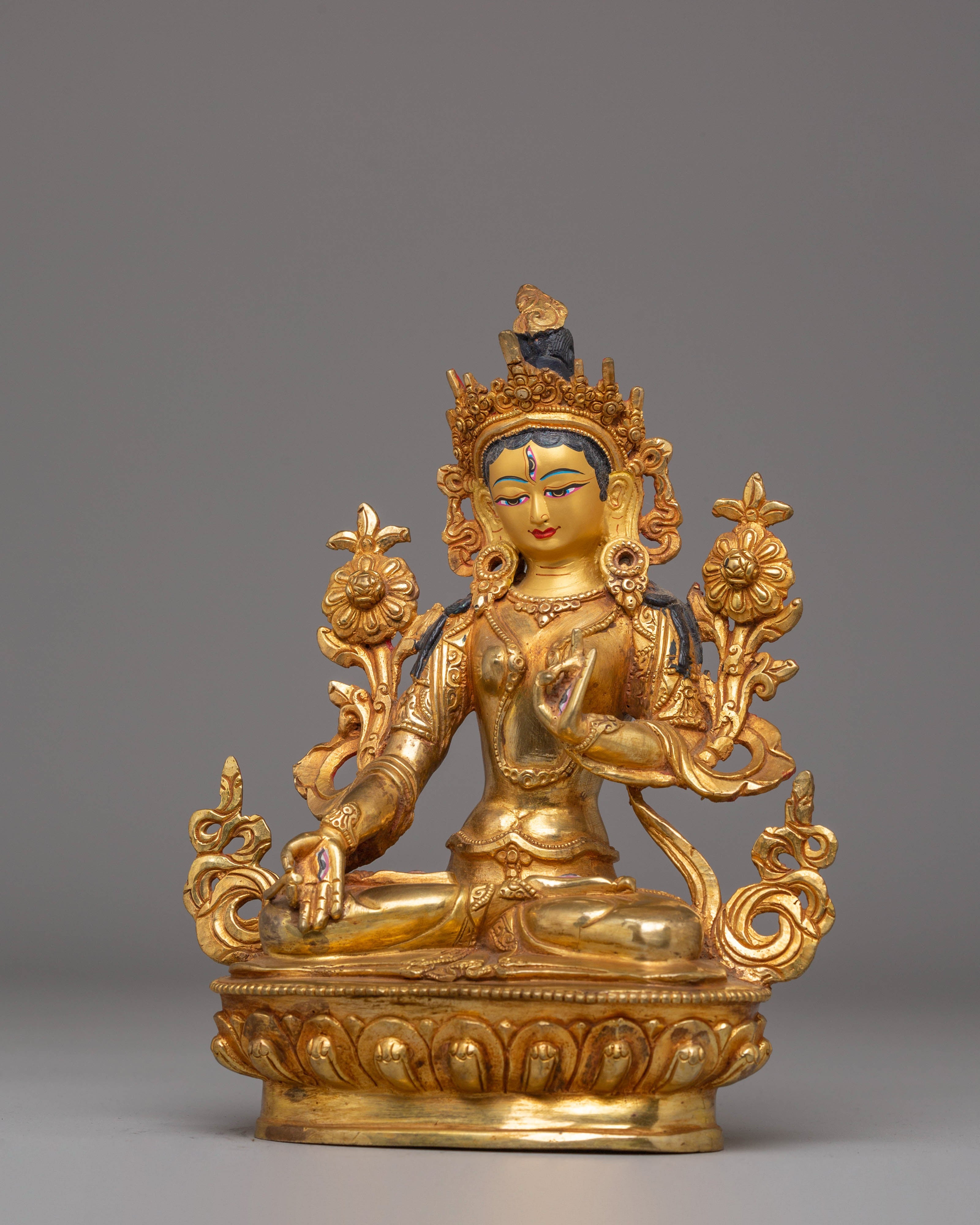 Handcrafted White Tara Sculpture for Decor  | A Symbol of Compassion
