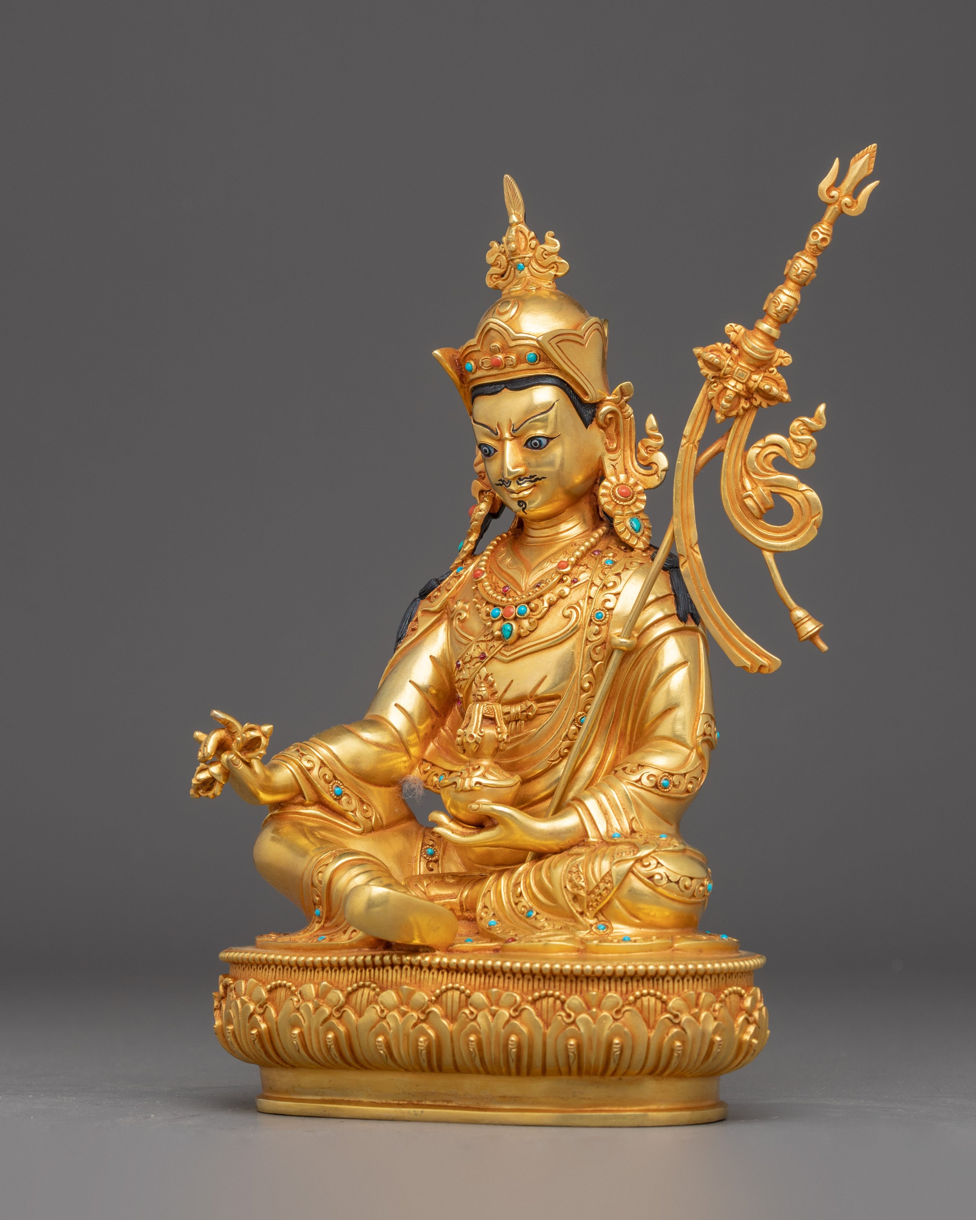 Golden Guru Padmasambhava Statue | Discover Enlightenment