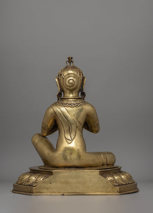 Malla King and Queen Brass Sculpture Set | Bhaktapur Royal Figures