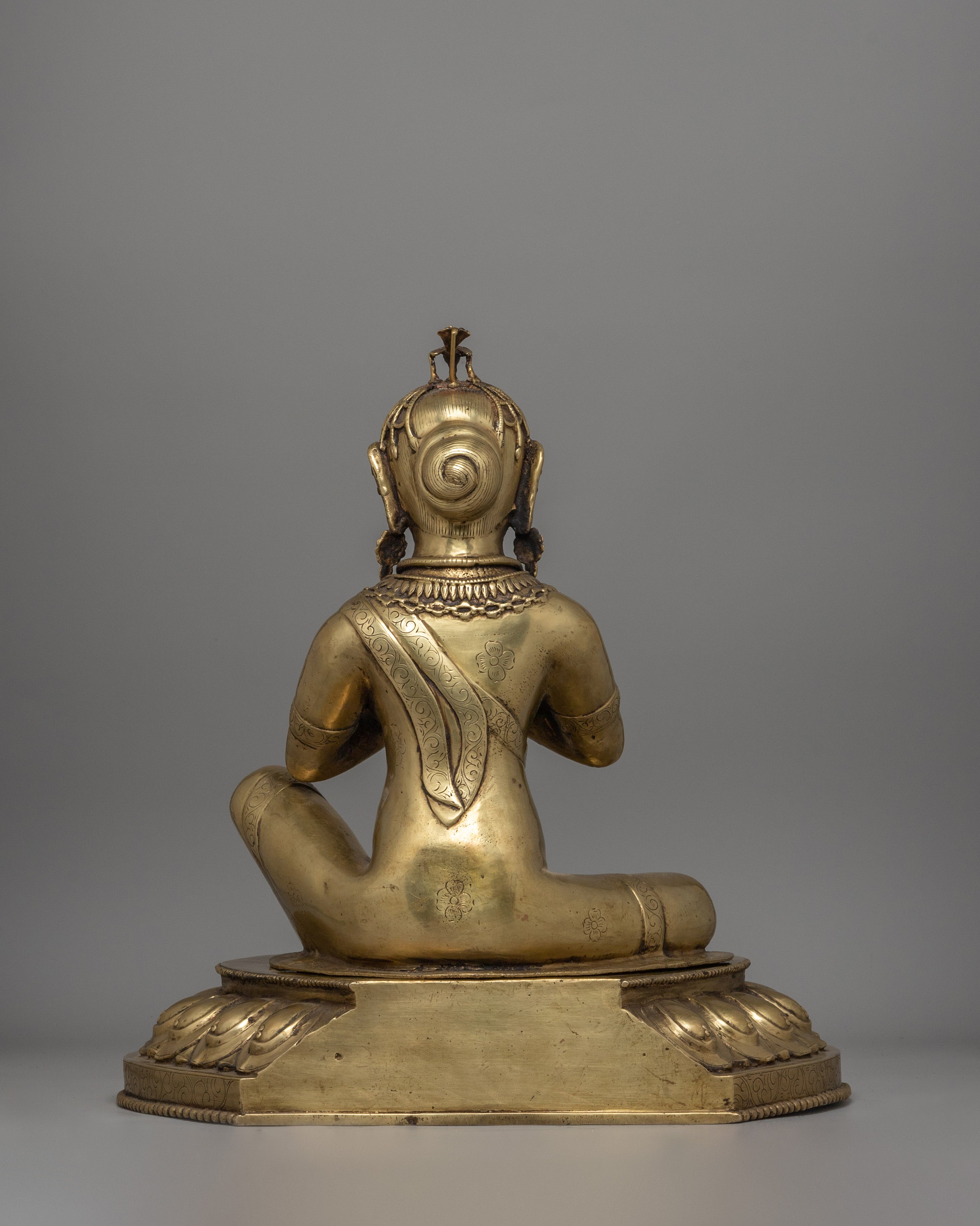 Malla King and Queen Brass Sculpture Set | Bhaktapur Royal Figures