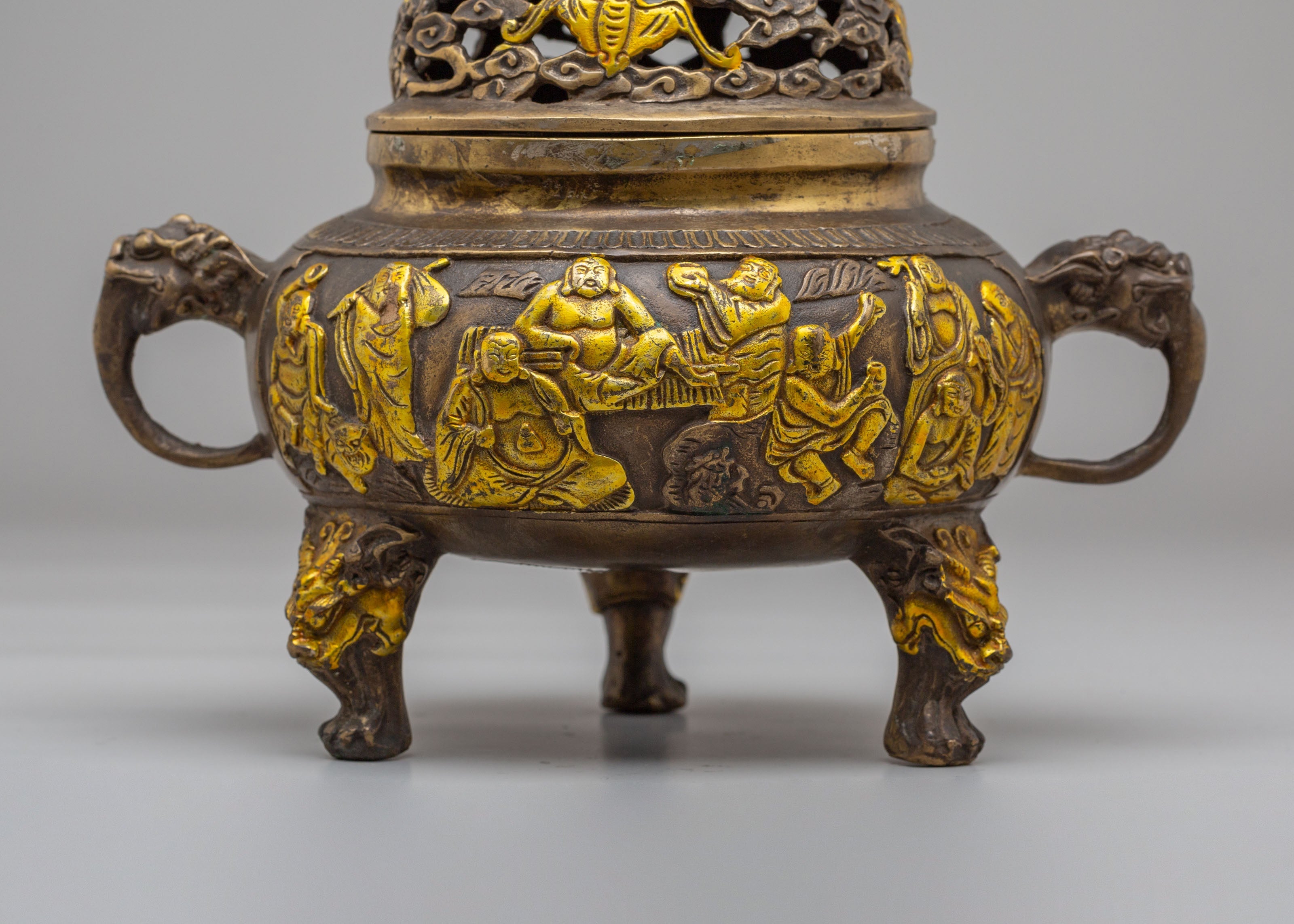 Traditional Laughing Buddha Incense Burner | Buddhist Ritual Incense Burner