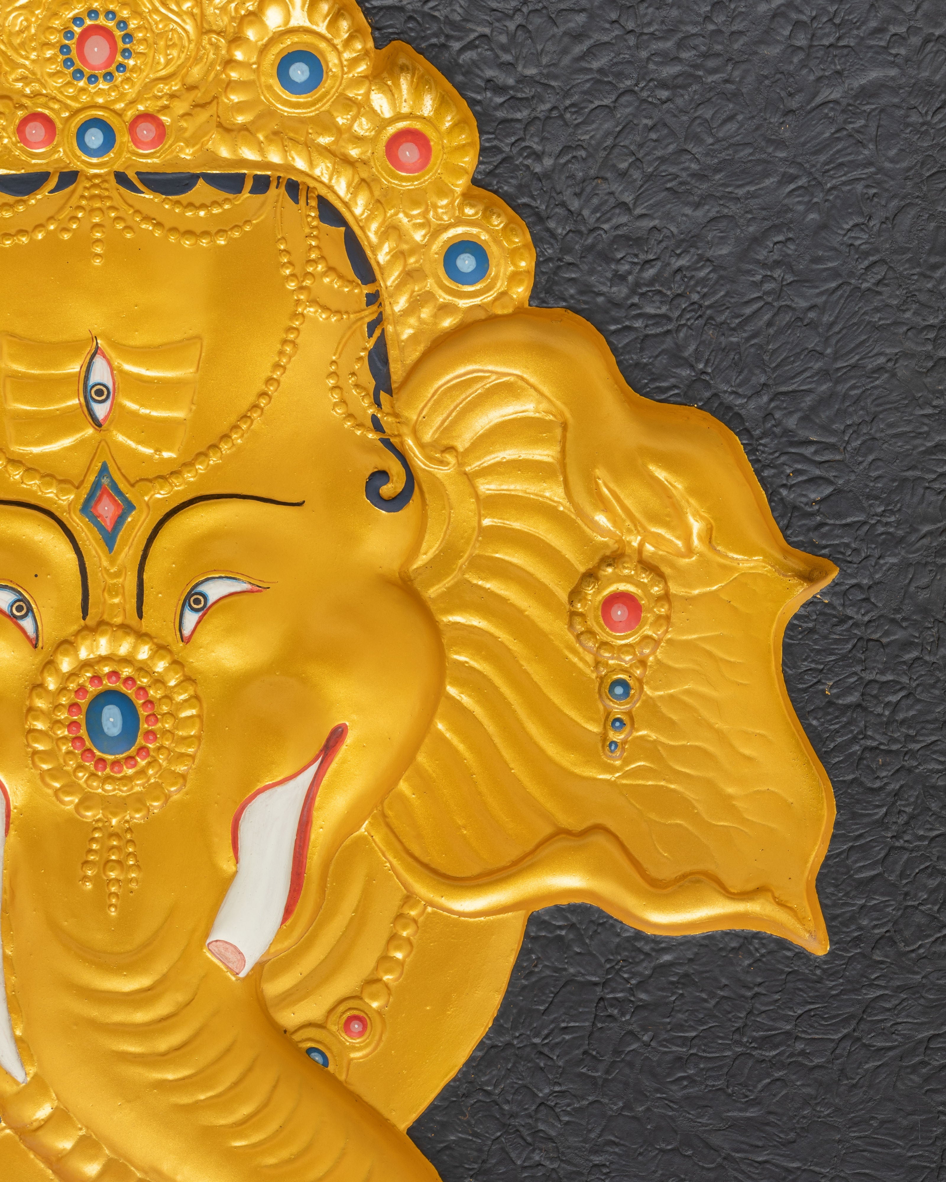 Handcrafted Ganesha Wall Art | Wooden Relief Wall Hanging for Home Decor