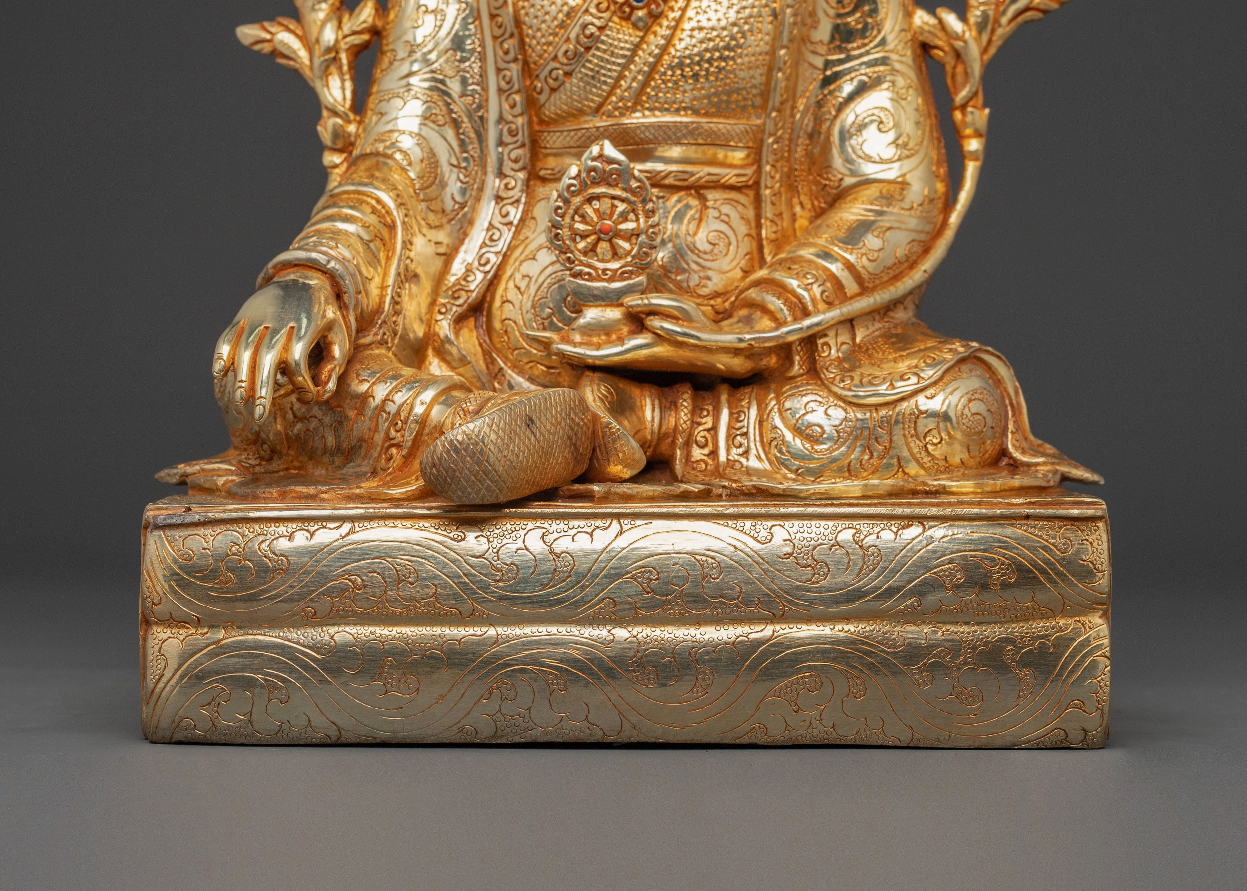 Trisong Detsen Santaraksita Statue Set | Buddhist Art Statue Set