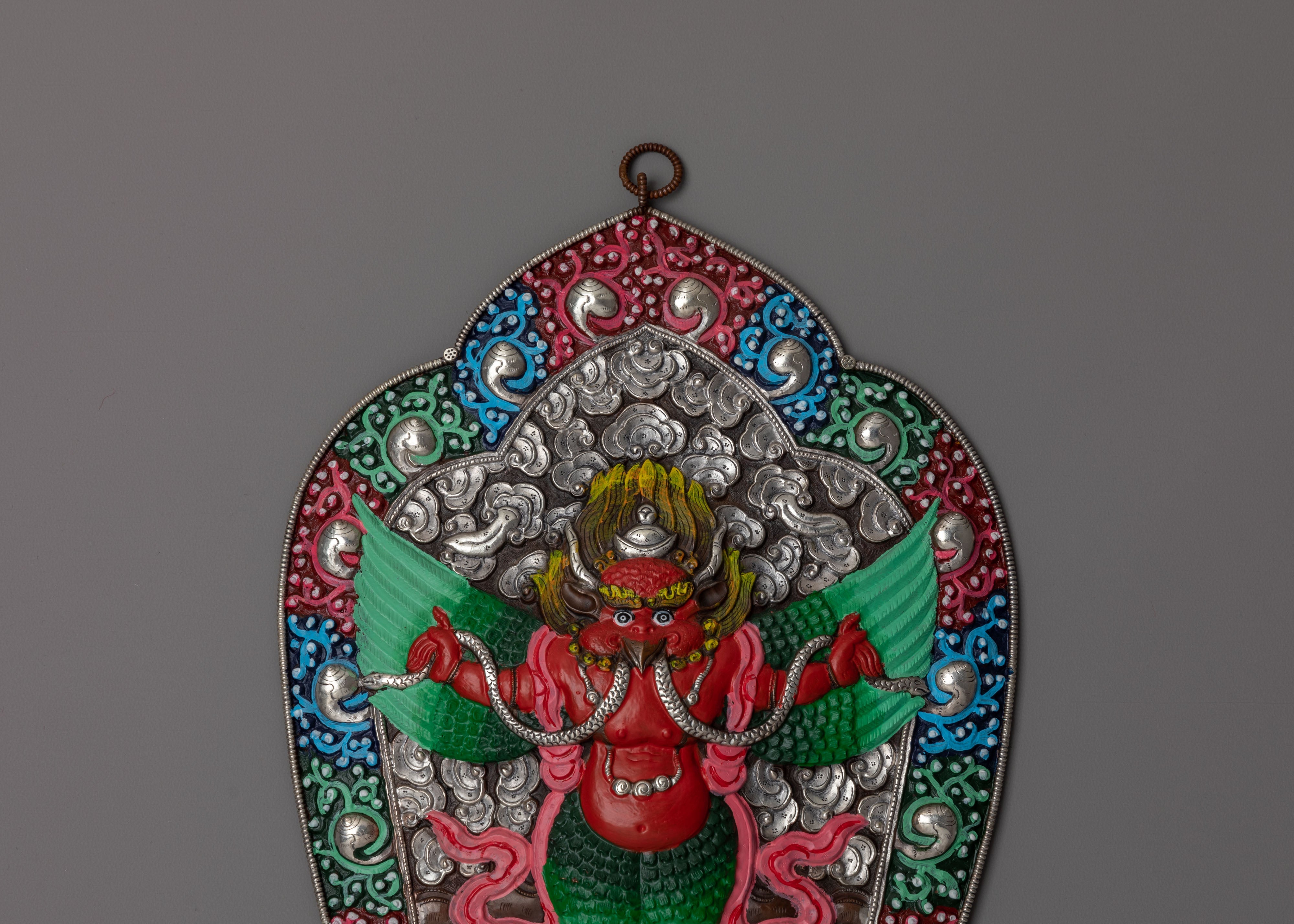 Handcrafted Tibetan Garuda Wall Hanging | Protector Deity