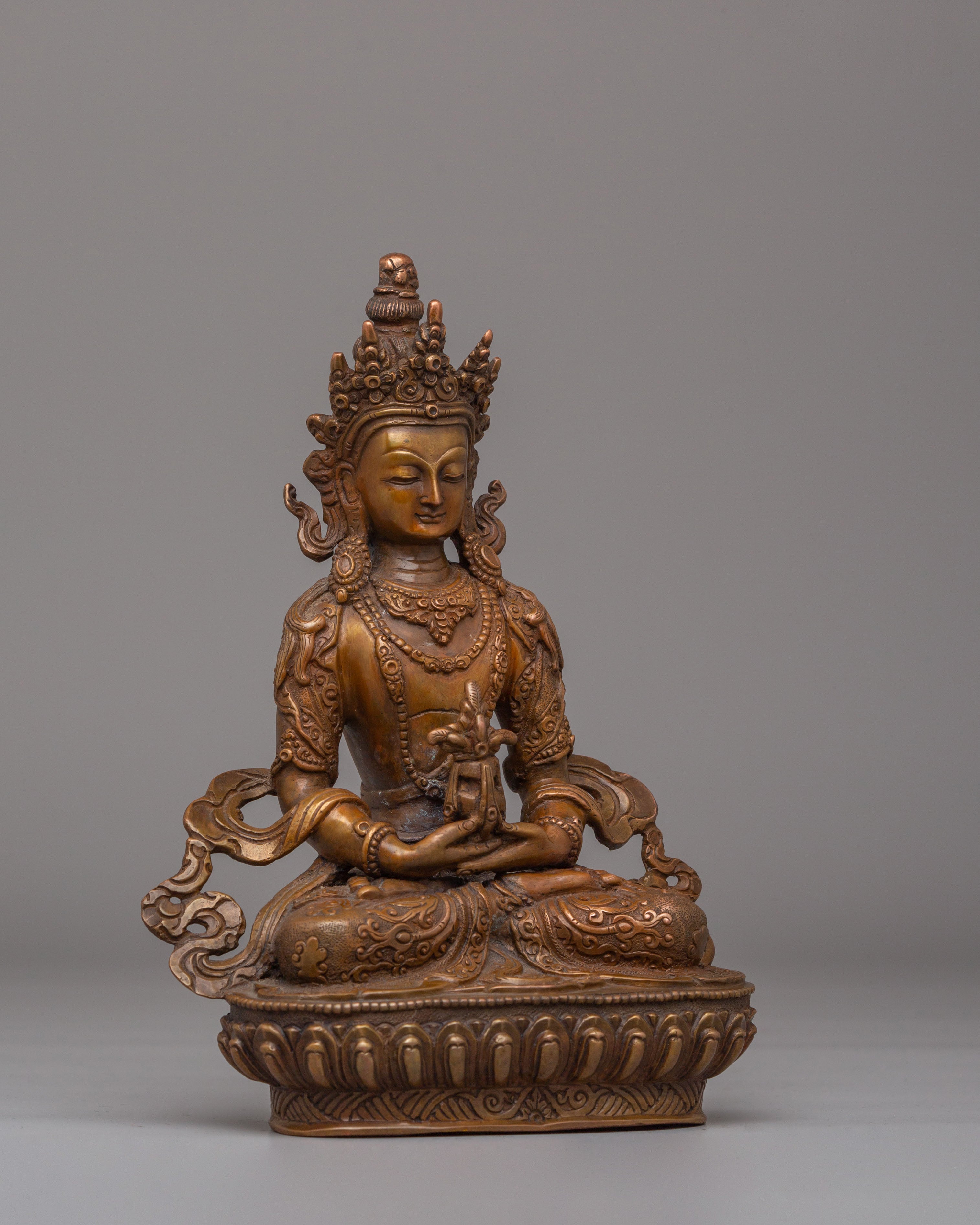 Handcrafted Tibetan Amitayus Statue | Symbol of Longevity