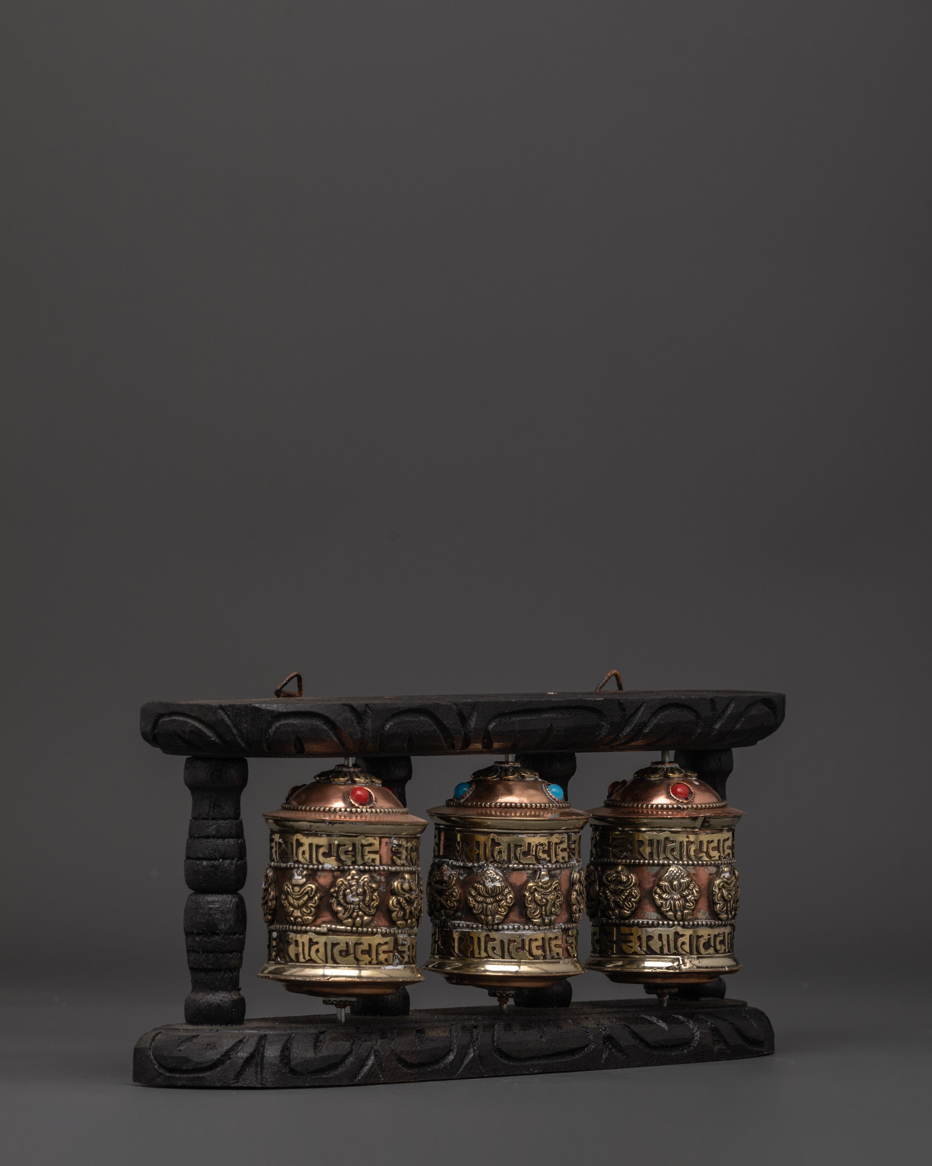 Handcarved Wooden Buddhist Prayer Wheel | For Mindful Meditation