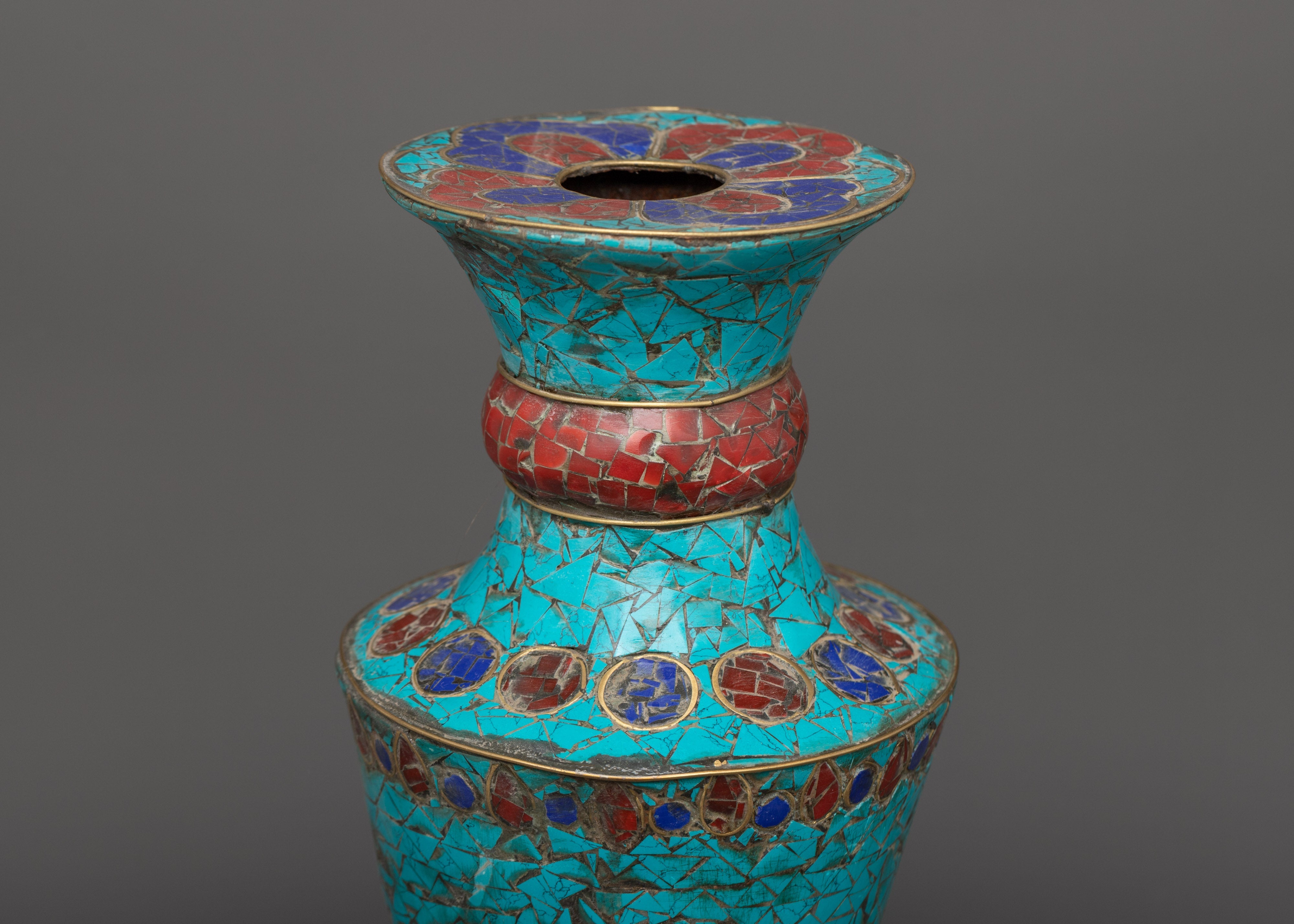 Turquoise Flower Vase | A Blend of Art