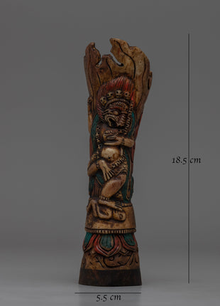 Handcrafted Mahakala Protector Statue | Guardian Deity of Tibetan Buddhism