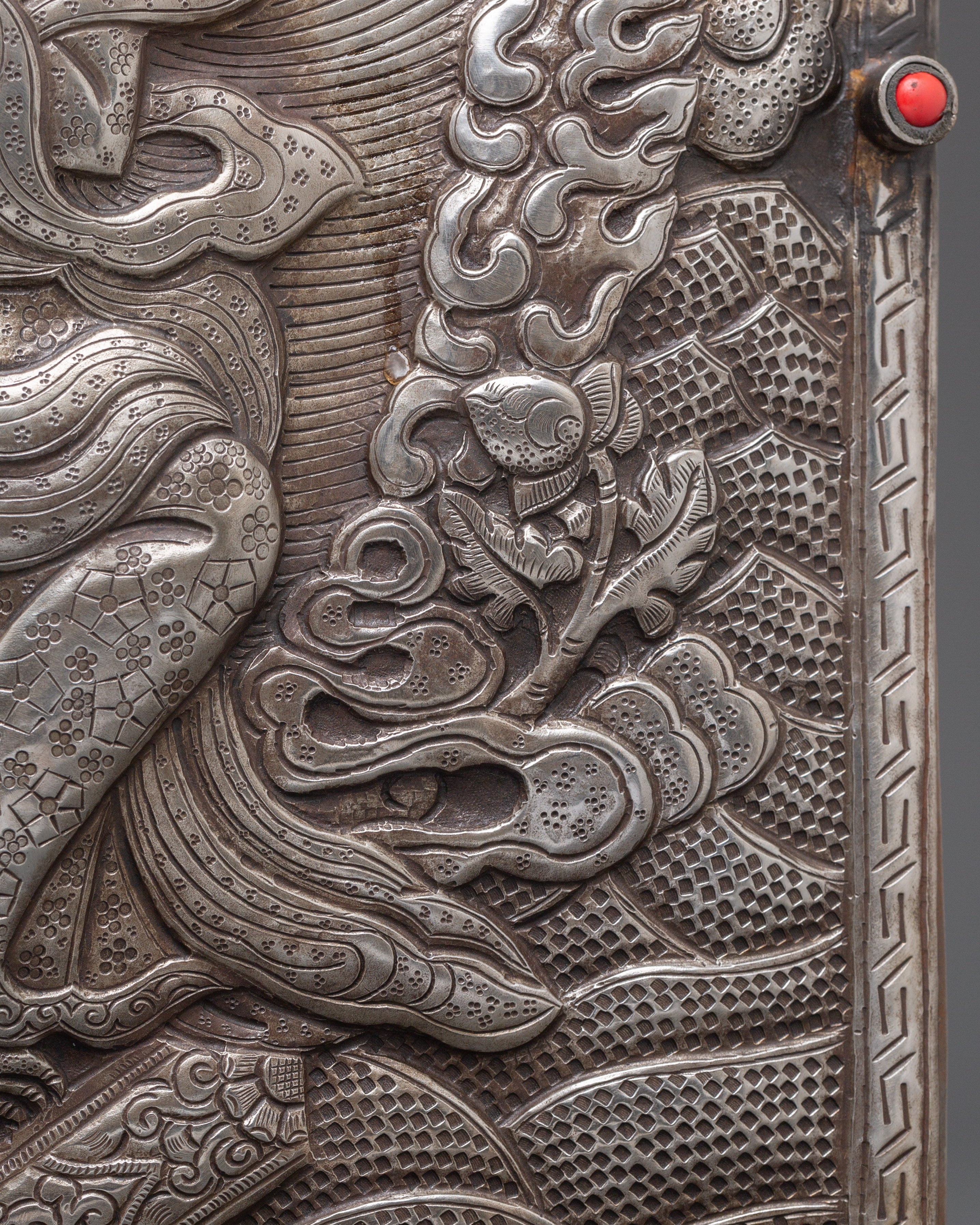 Tibetan Traditional Wall Hanging | Spiritual Decor with Iron & Stone Accents