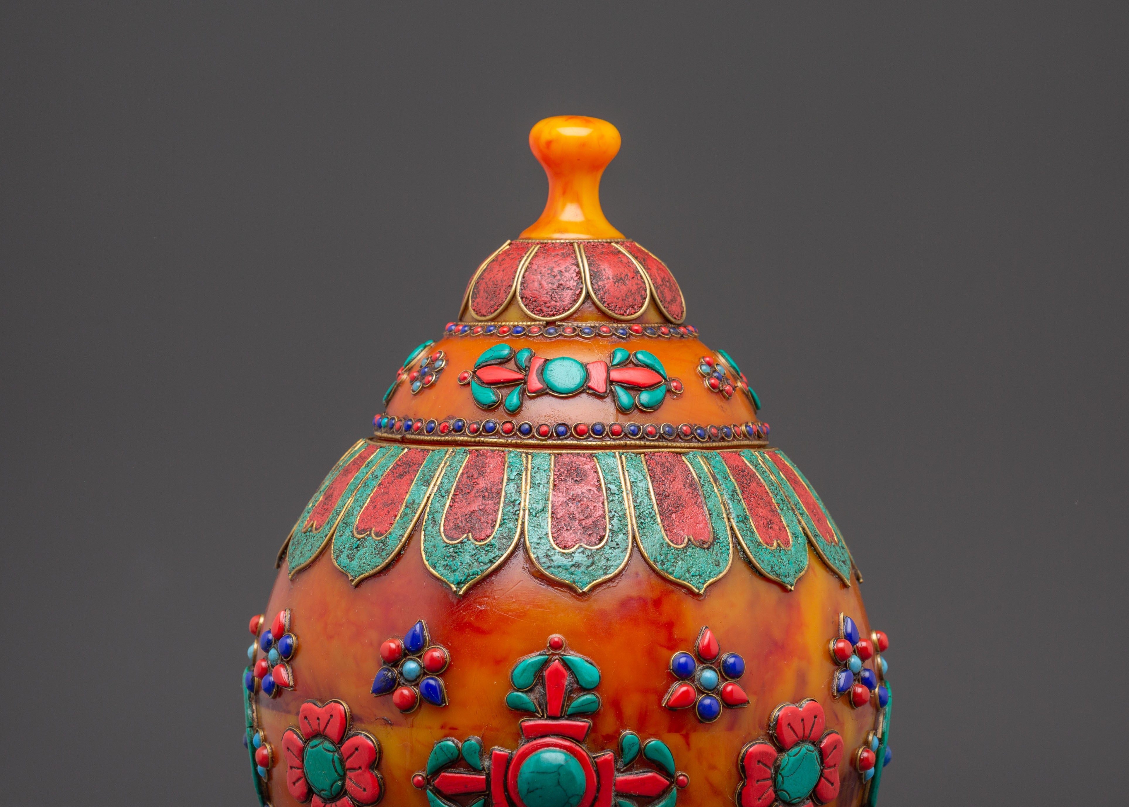 Offering Rice Pot Set | Handcrafted Tibetan Ritual Vessel for Spiritual Practices