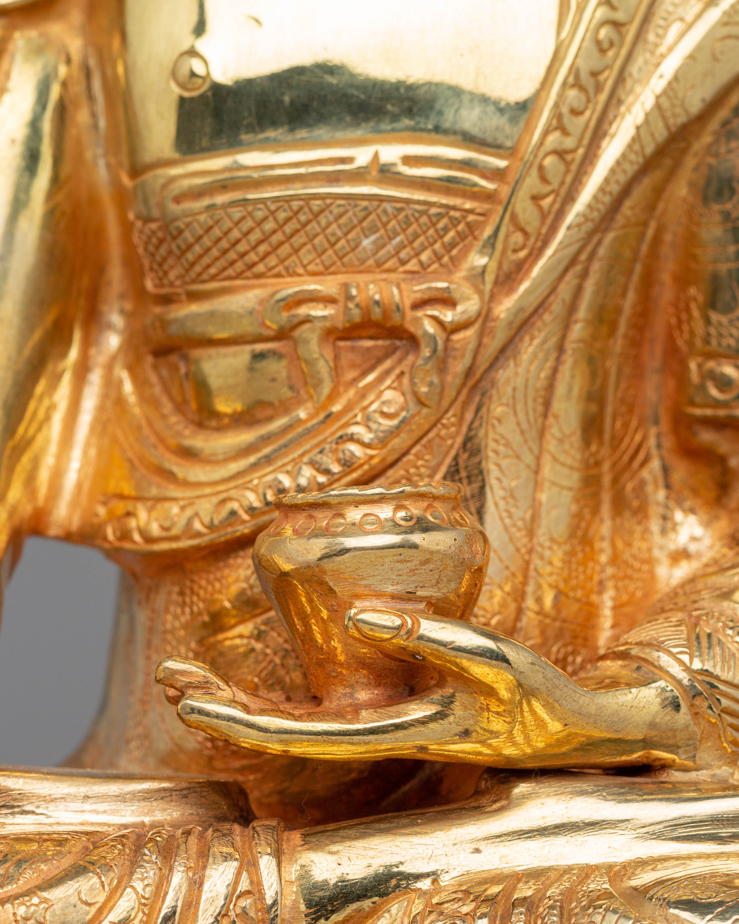 Handmade Golden Statue of Shakyamuni Buddha | Symbol of Wisdom & Enlightenment