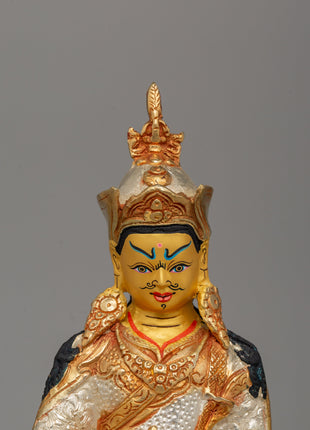 Guru Rinpoche with Sacred Beautiful Halo Statue | Lotus Born Buddhist Master