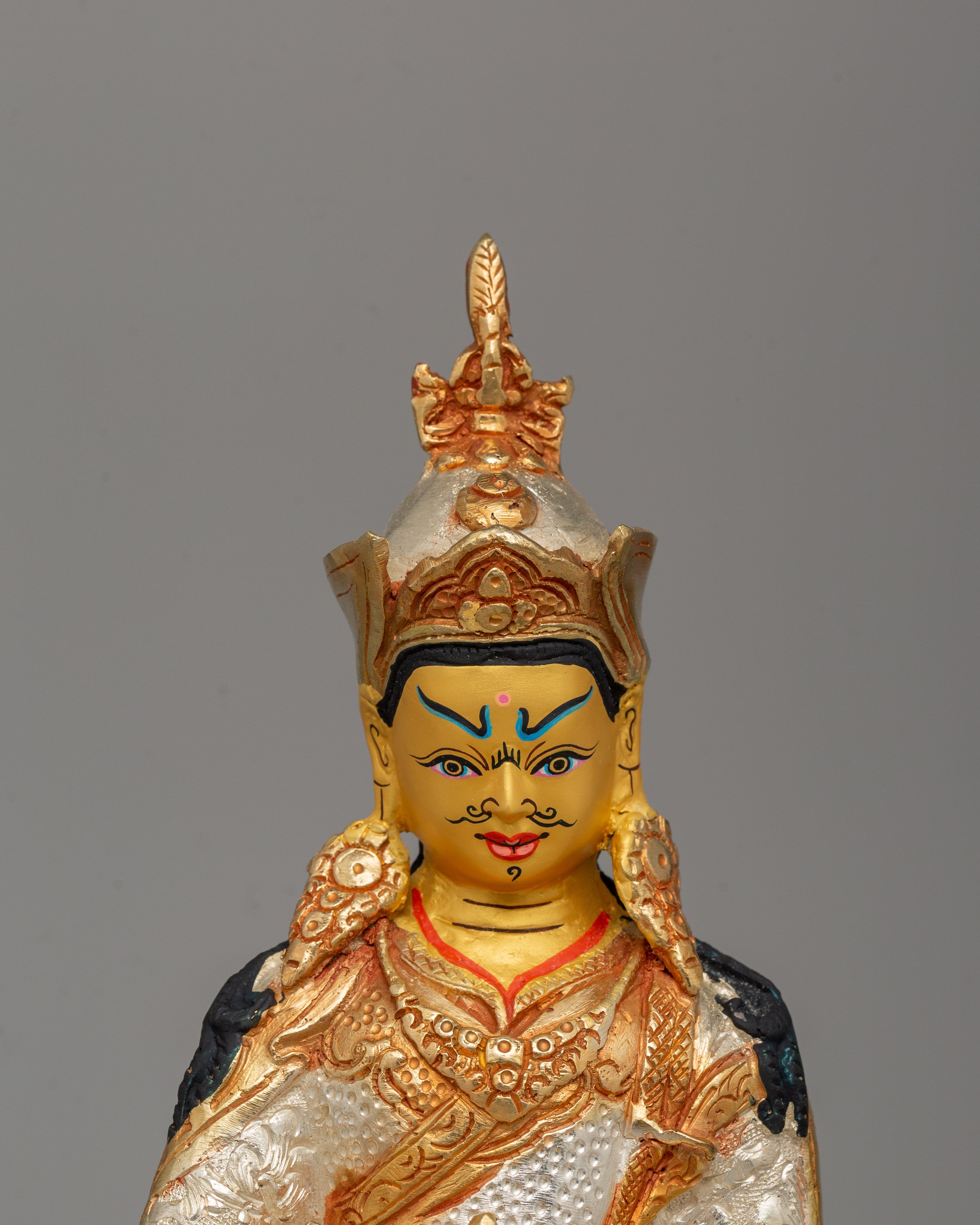 Guru Rinpoche with Sacred Beautiful Halo Statue | Lotus Born Buddhist Master