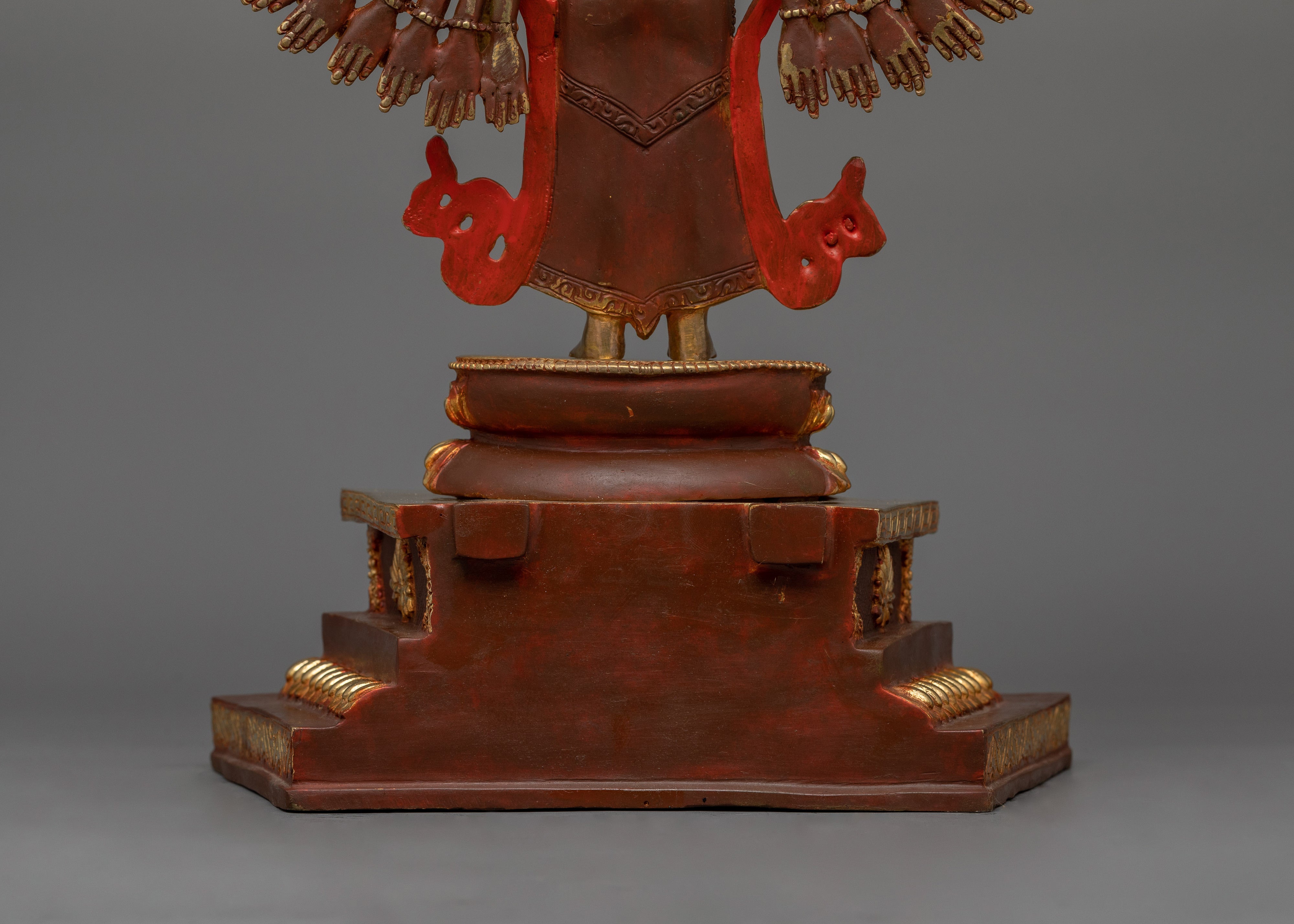 1000 Armed Chenrezig Deity | 24K Gold Gilded Copper Artwork