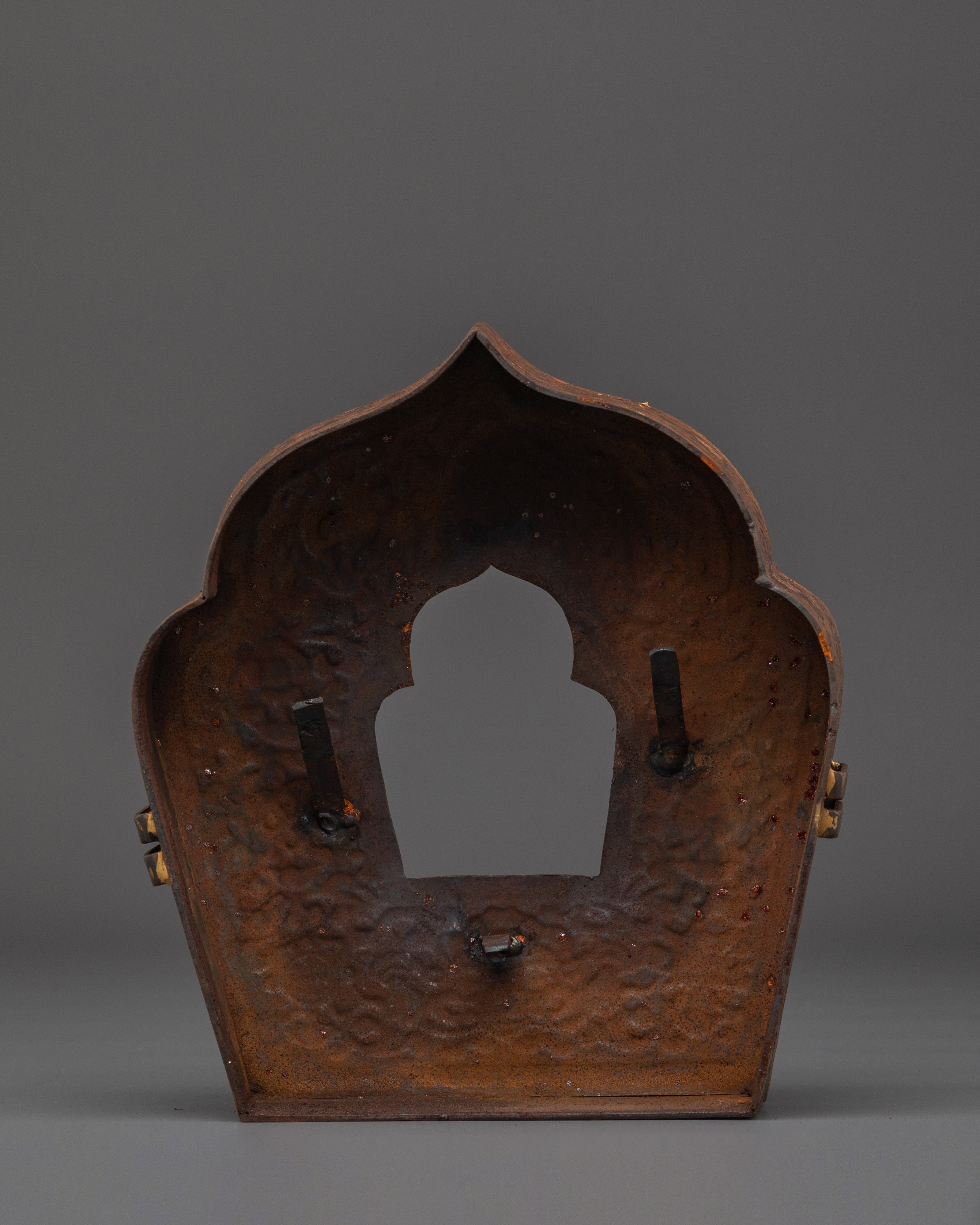 Tibetan Brass Ghau Box | Handcrafted Prayer Box