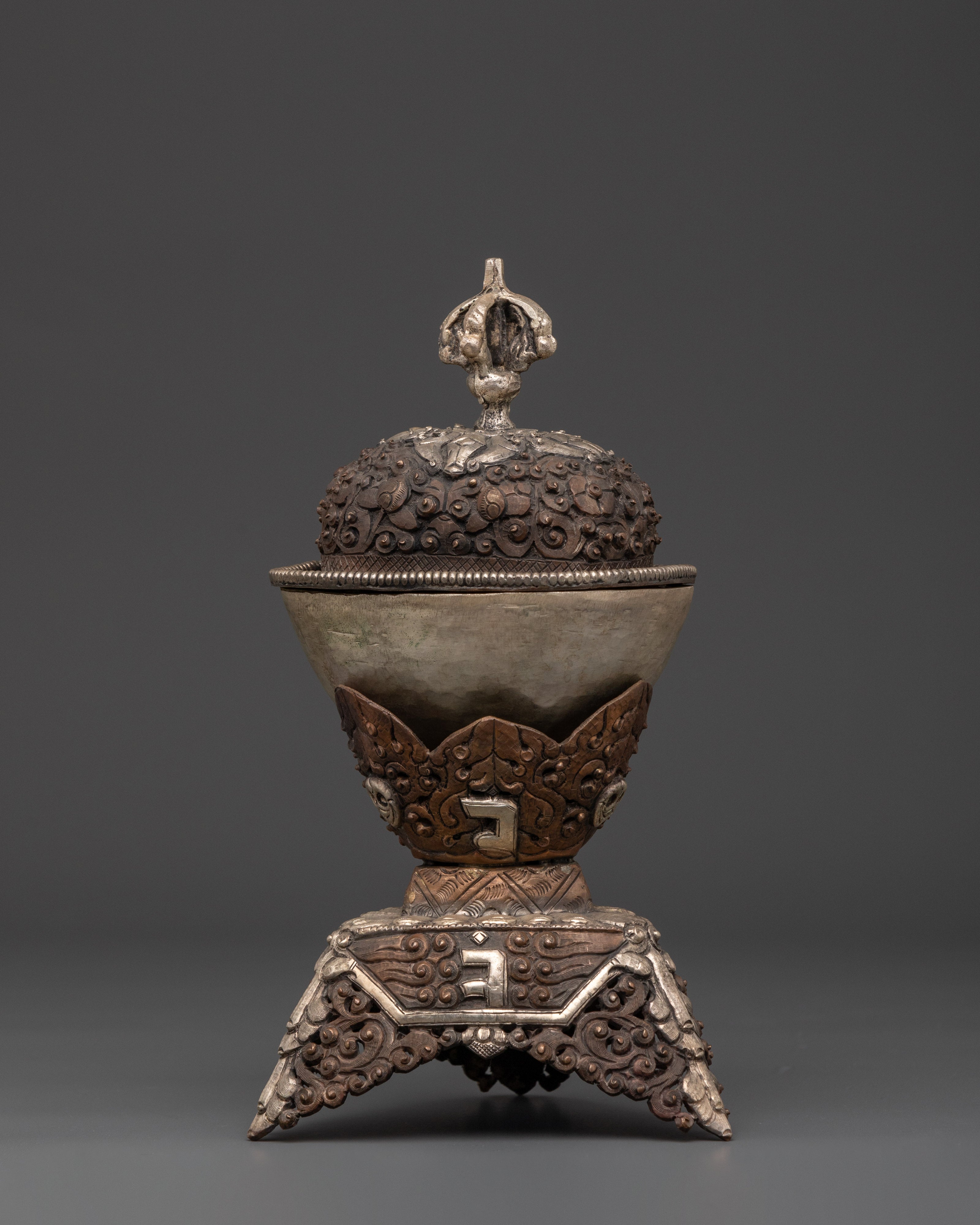 Buddhist Ritual Chalice Set | Sacred Offering Vessels