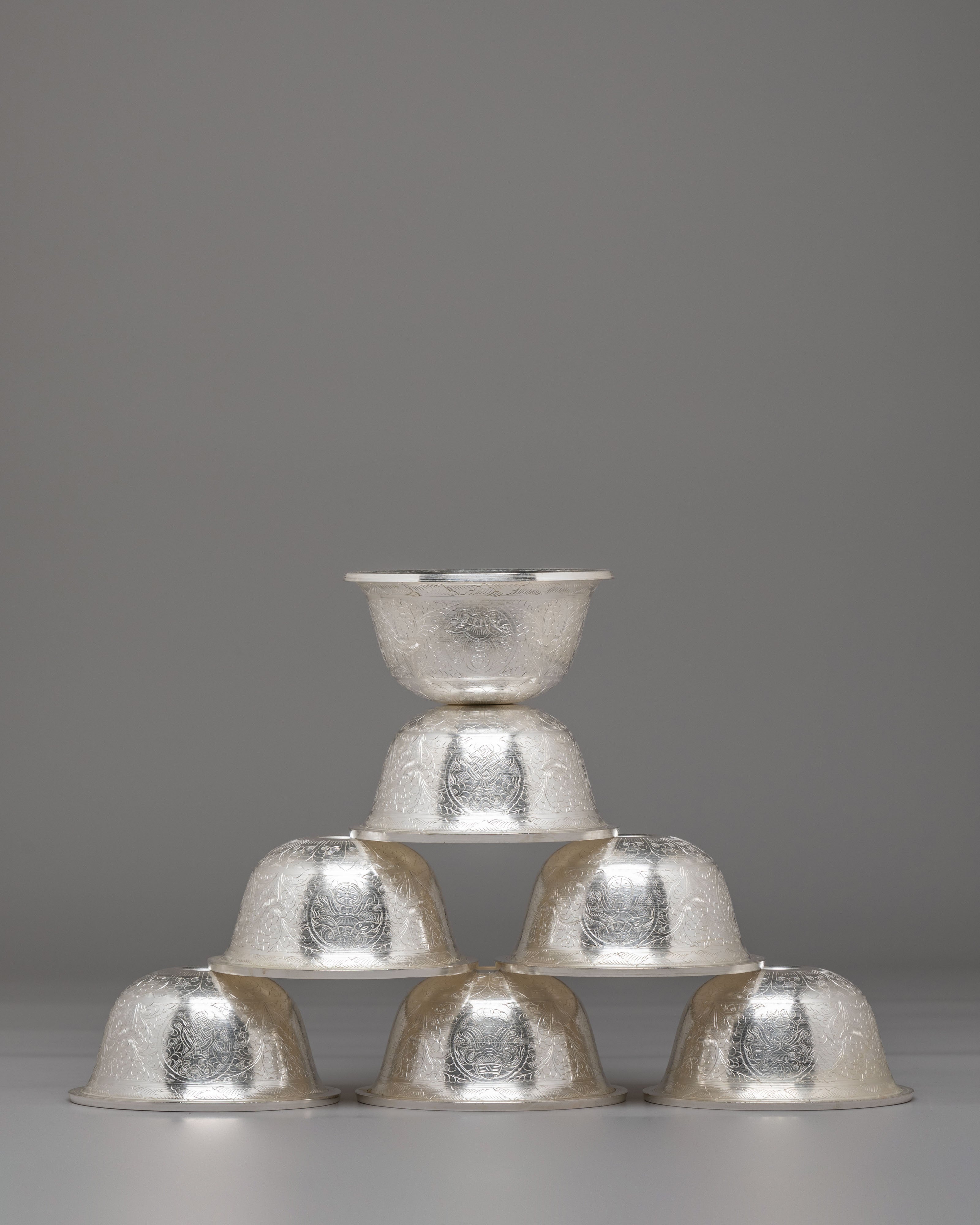 Sacred Altar Offering Bowl Set | Buddhist Ritual Bowls for Meditation