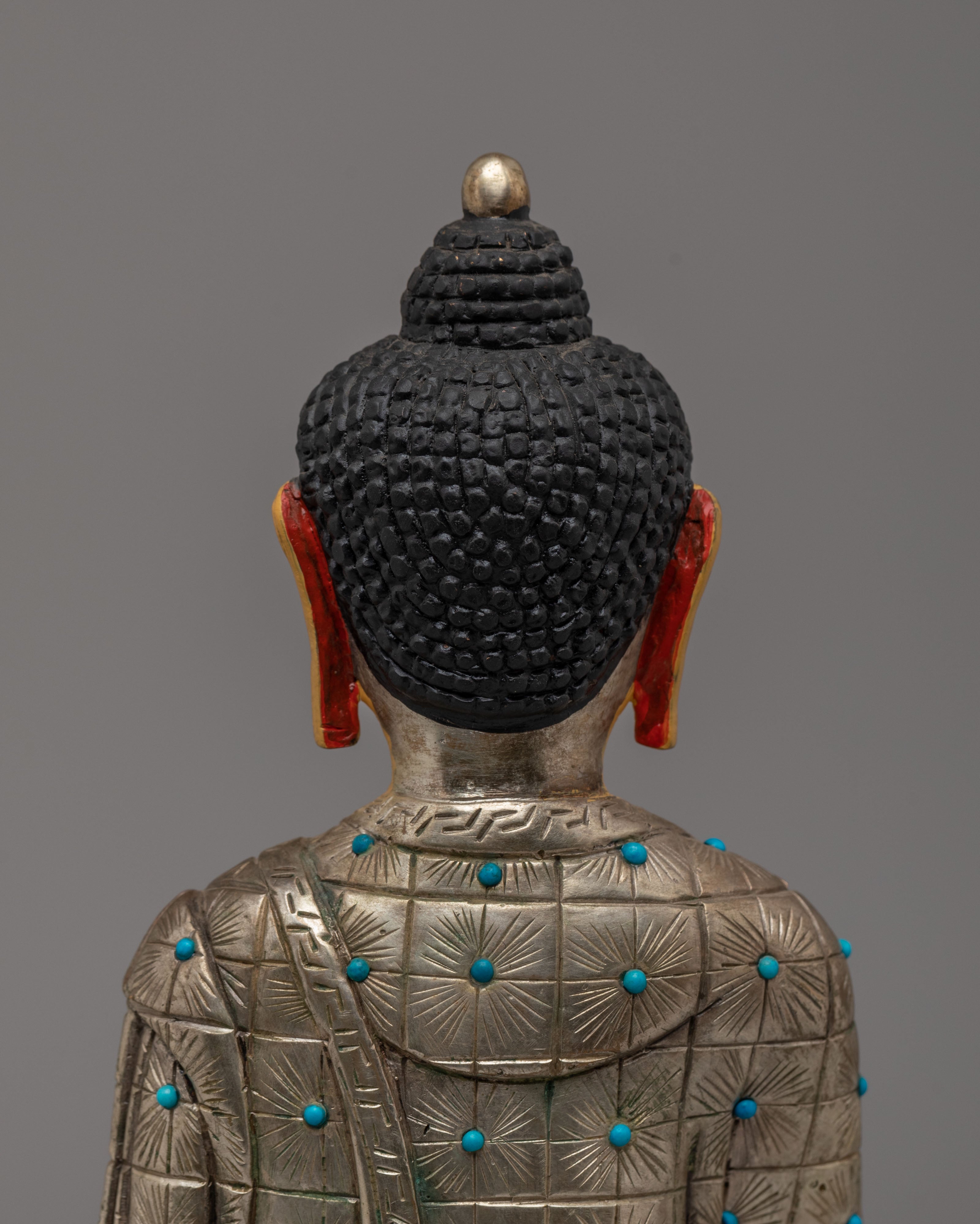 Tibetan Sacred Shakyamuni Buddha Statue | Traditional Buddhist Artwork