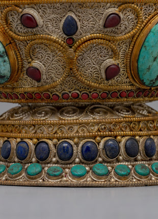 Handmade Decorative Tibetan Tea Pot Decor | Perfect for Spiritual & Cultural Decor
