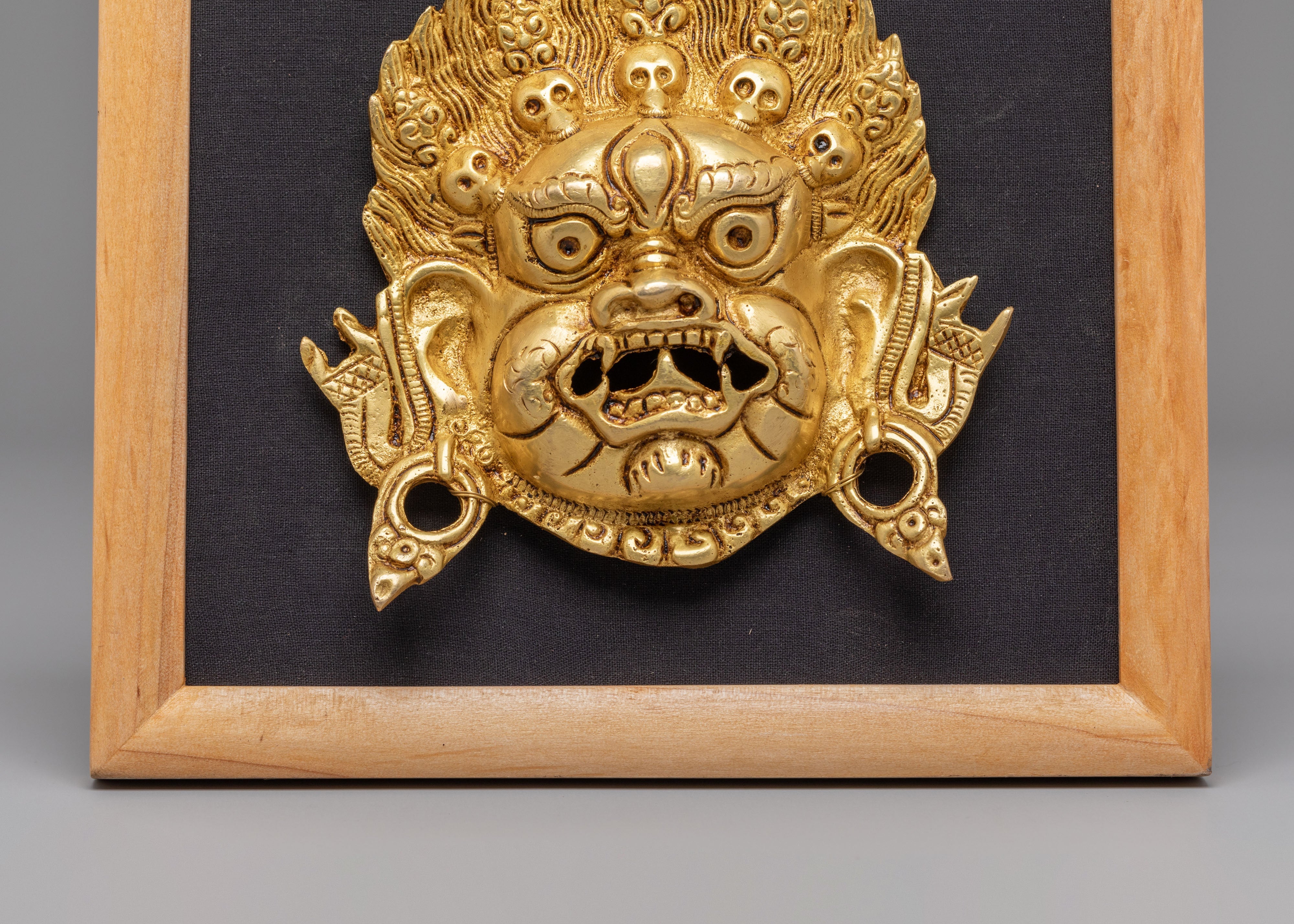 Traditional Tibetan Mahakala Wall Decor | Himalayan Artwork for Spiritual Protection