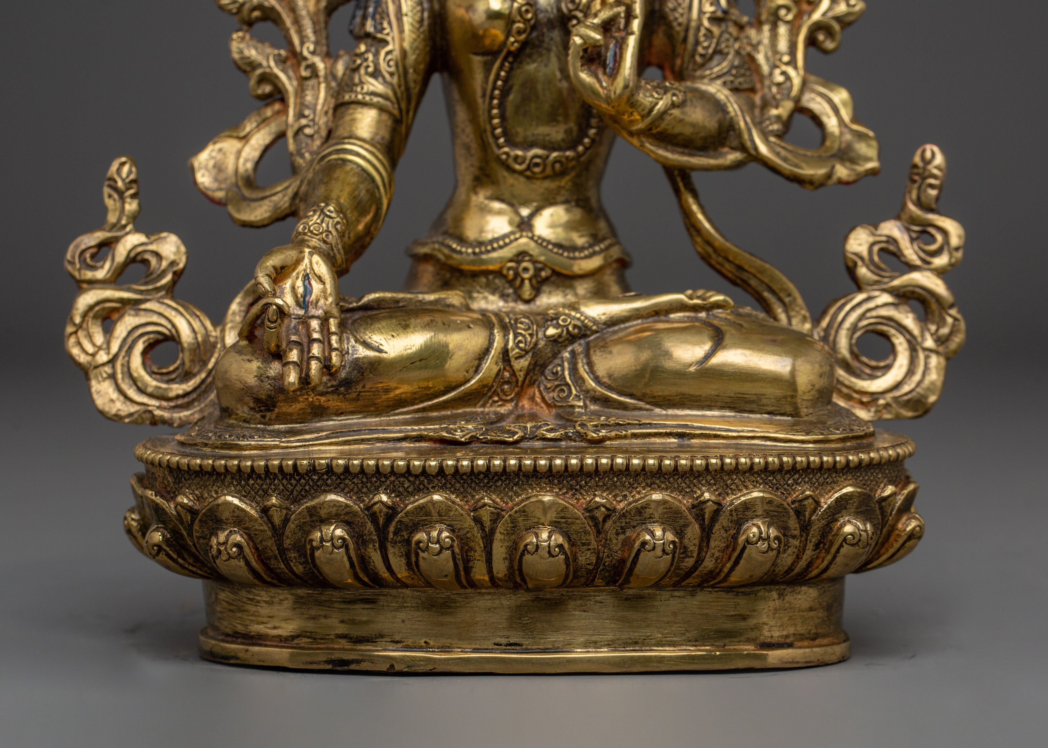 Golden Sita Tara Tibetan Deity Artwork | White Tara - Healing Deity