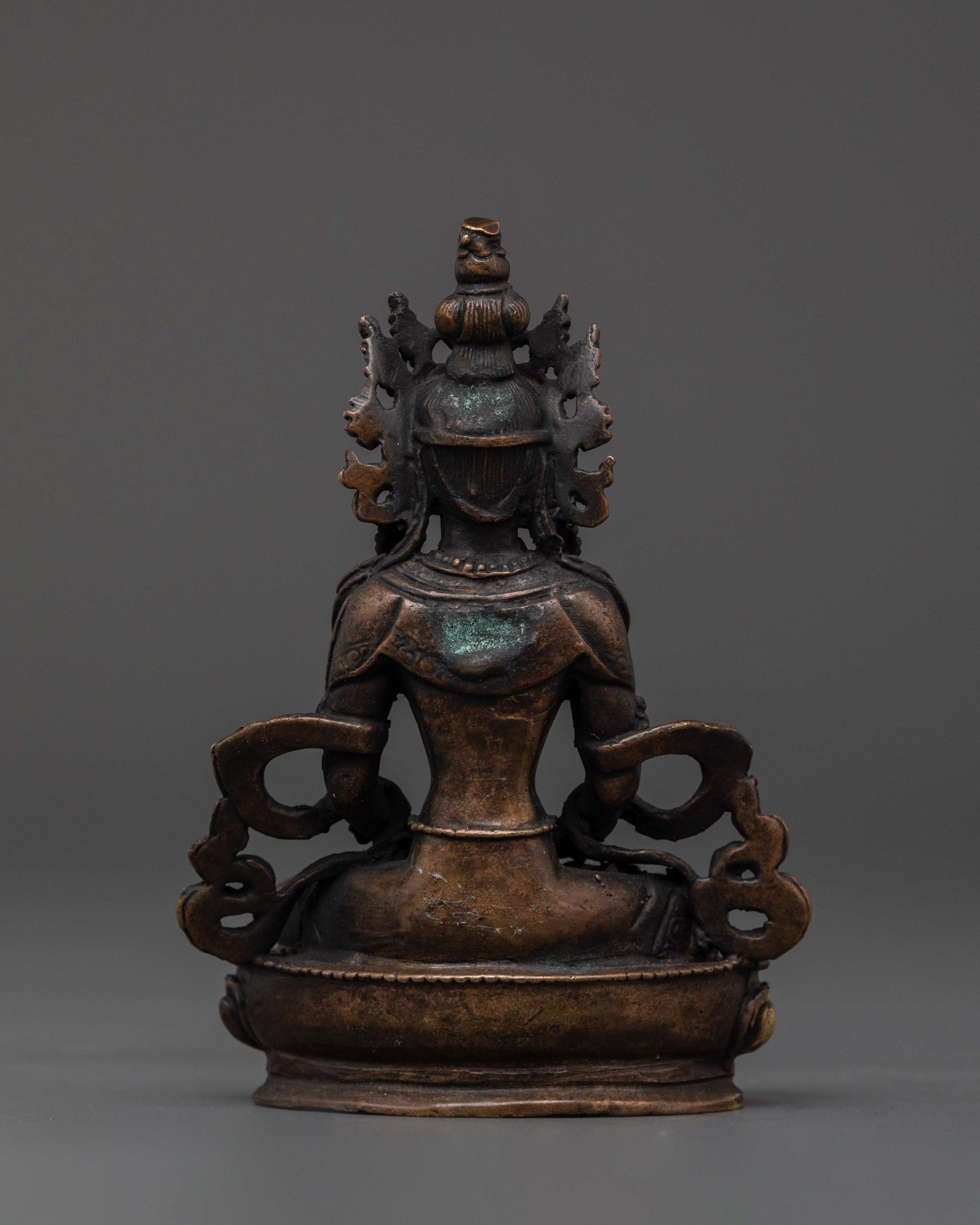 Amitayus Long Life Buddhist Deity | Spiritual Practice Zen Altar Decor